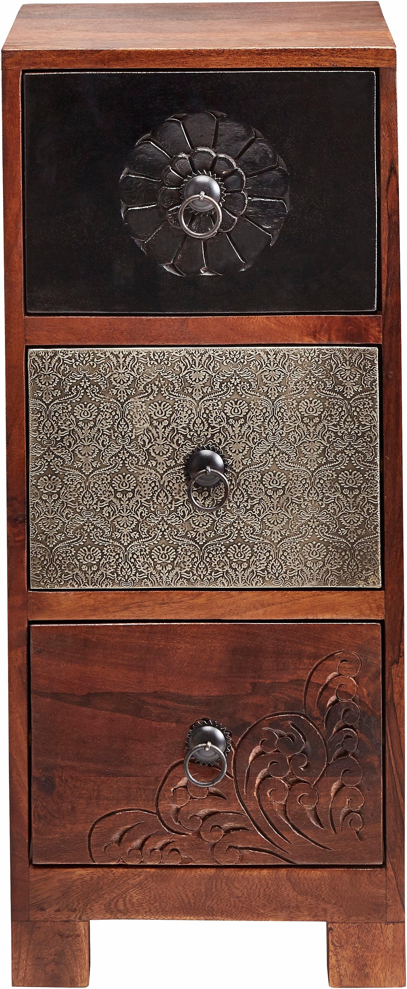 OTTO home Kommode "Mahar" Breite 30 cm mit Metallfronten