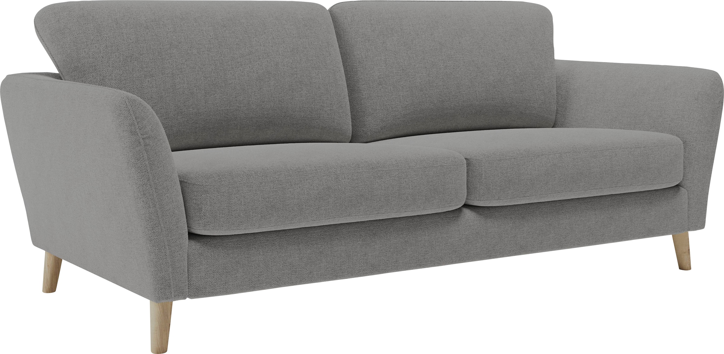 Home affaire 3-Sitzer »MARSEILLE 3er Sofa 206 cm, Cord, Flachgewebe, Struktur, Webstoff«, Massivholzbeine Eiche, Landhausstil, Wellenunterfederung