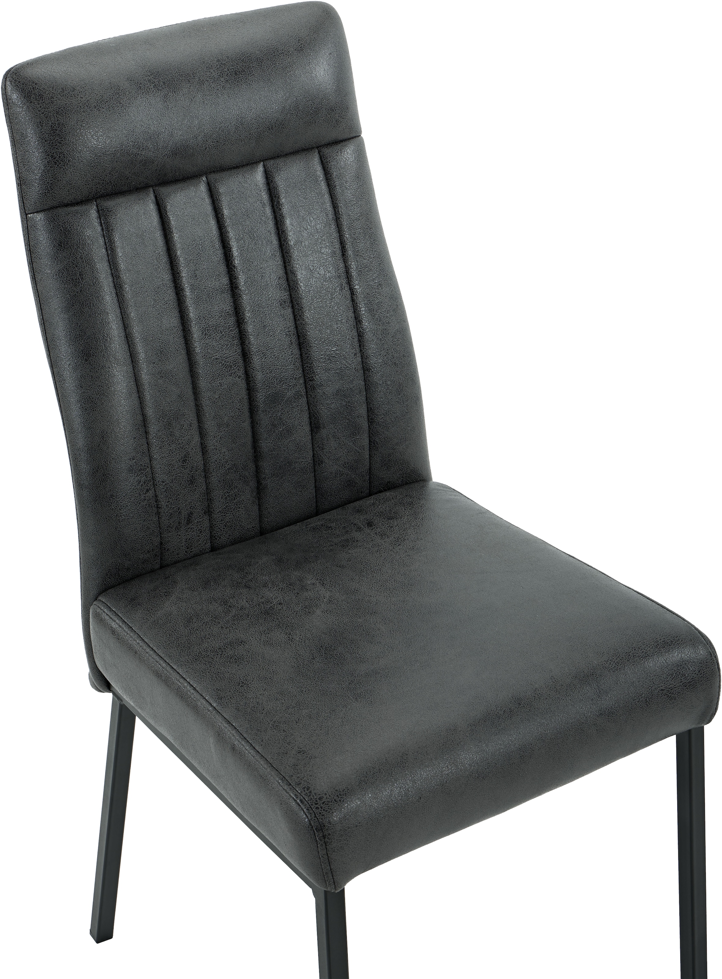 HELA Chaise à 4 pieds »CATANIA« (Ensemble) 1 cuis4-Fuss, Federkorb, Vierkantrohrgestell, 140kg belastbar, Vintage Optik