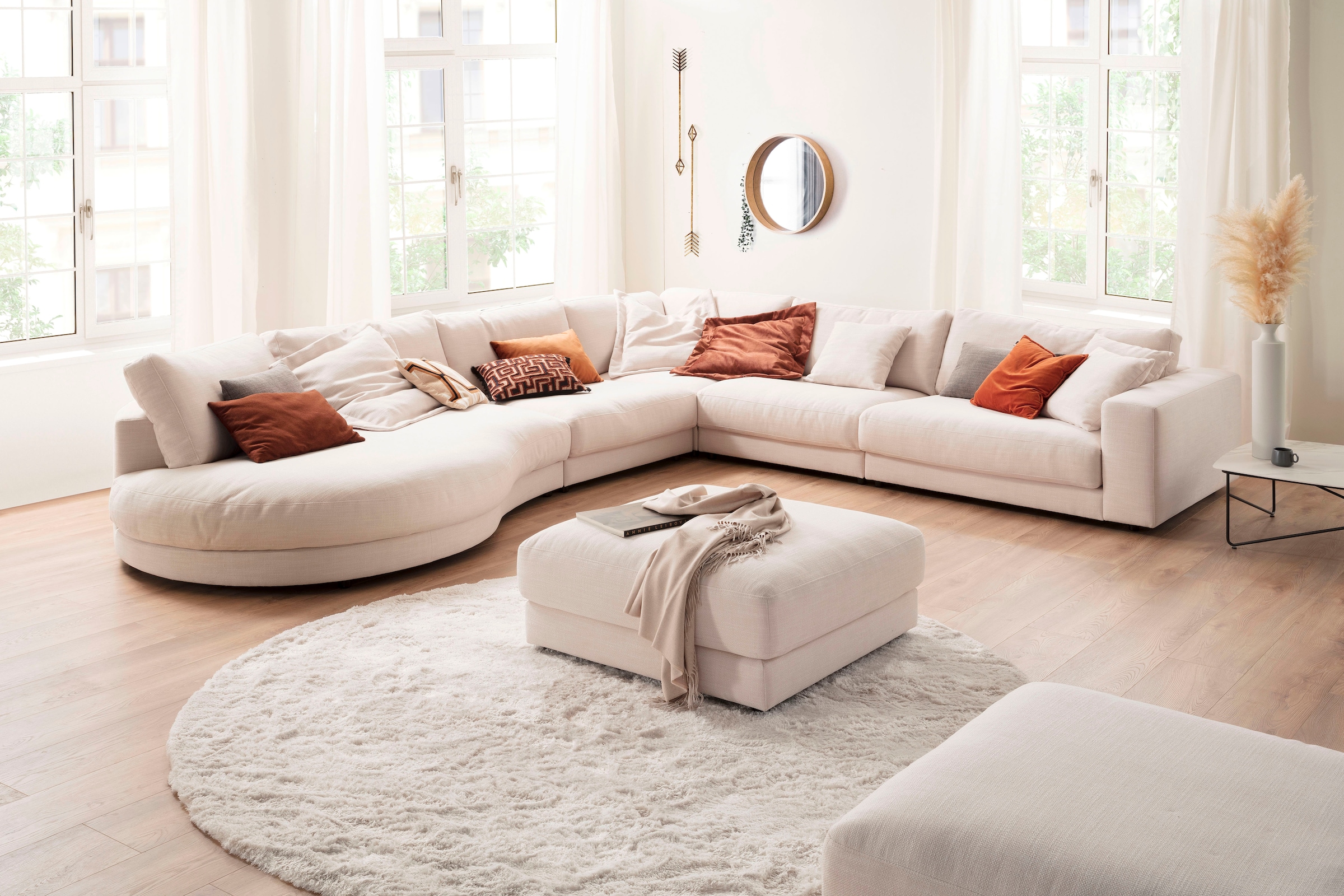 Image of 3C Candy Ecksofa "Enisa II, bequem und komfortabel, Mega Familiensofa, L-Form" incl. 3 Flatterkissen, wahlweise mit Flecken-Schutz-Bezug Easy care