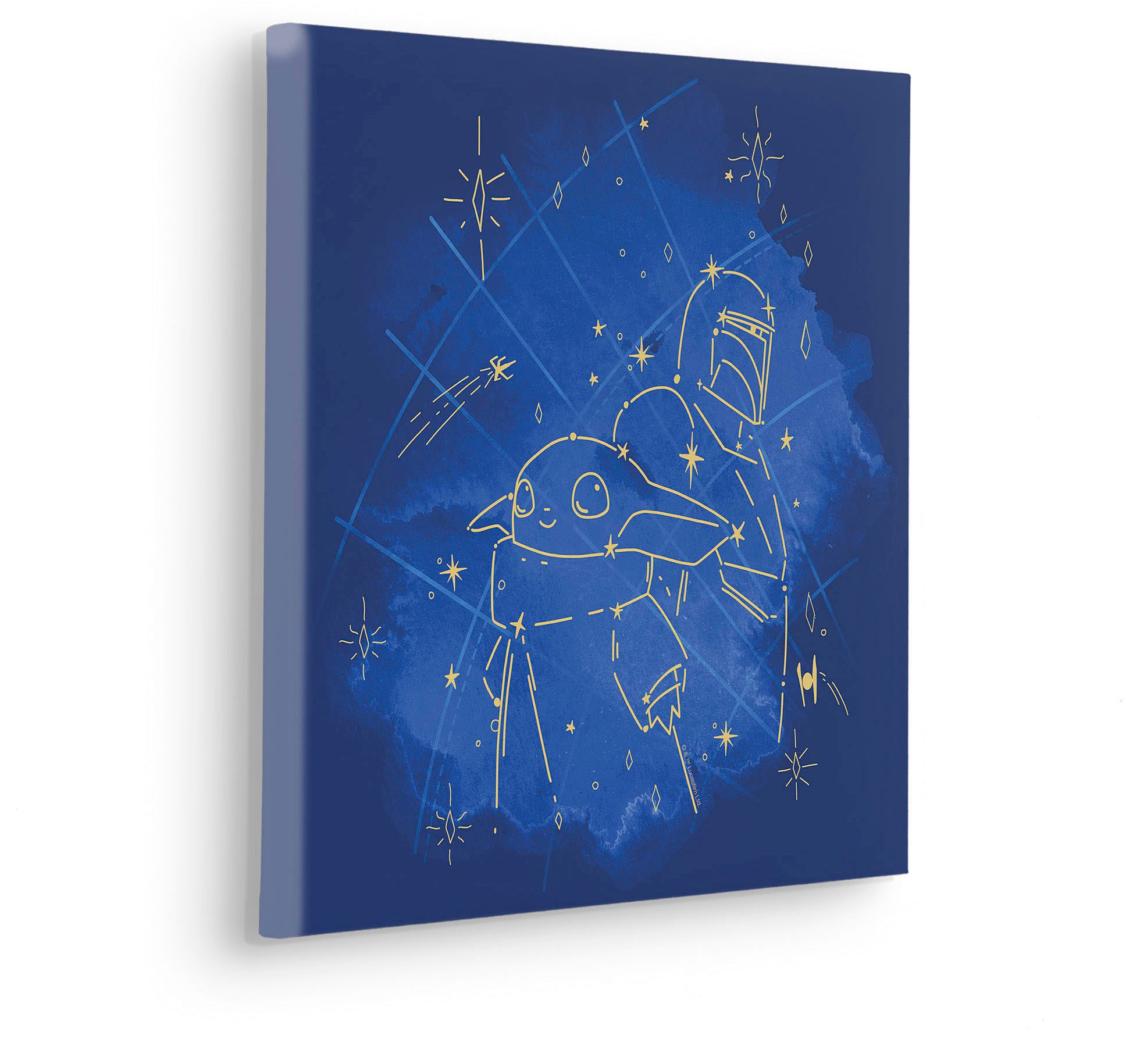 Komar Leinwandbild »The Mandalorian Grogu Constellation - Grösse 40 x 40 cm«, Disney, (1 St., 40 x 40 cm (Breite x Höhe), Keilrahmenbild mit Echtholzrahmen, Kinderzimmer