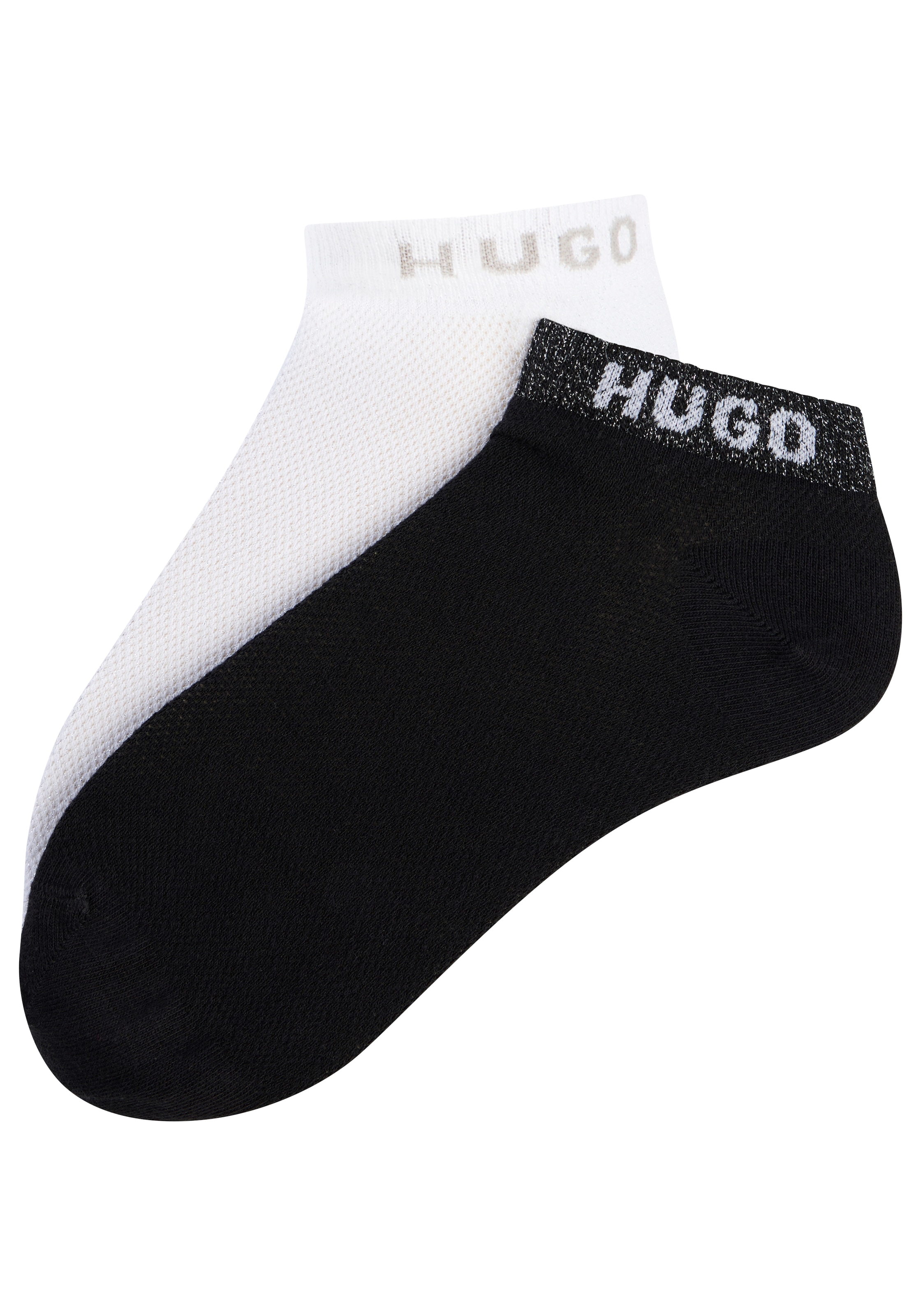 HUGO Underwear Chaussettes de baskets »2P AS SHINY PIQ CC W« 3 Couple tlg. leicht schimmernd