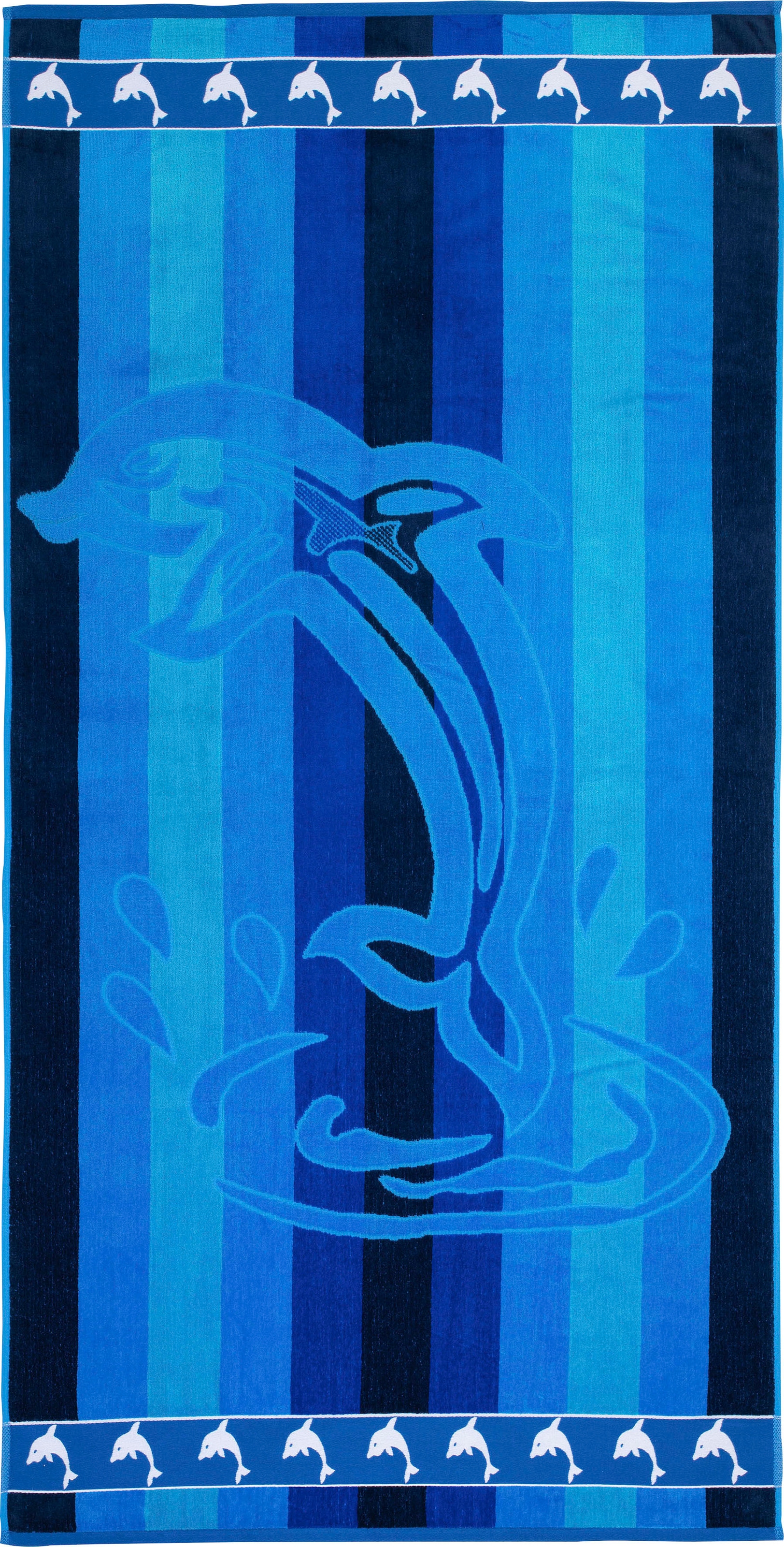 Gözze Strandtuch (1 Baumwolle »Delphin«, & gestreift Motiv kaufen Badetuch, St.), reine Delfin, modern