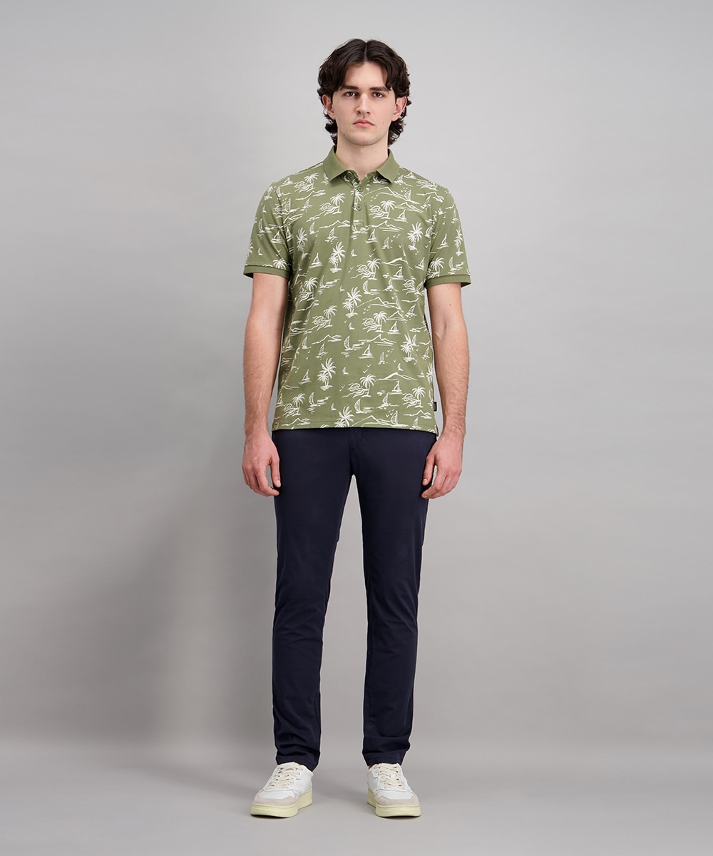 Pioneer Authentic Jeans Polo »Polo jersey print maritim« avec imprimé intégral