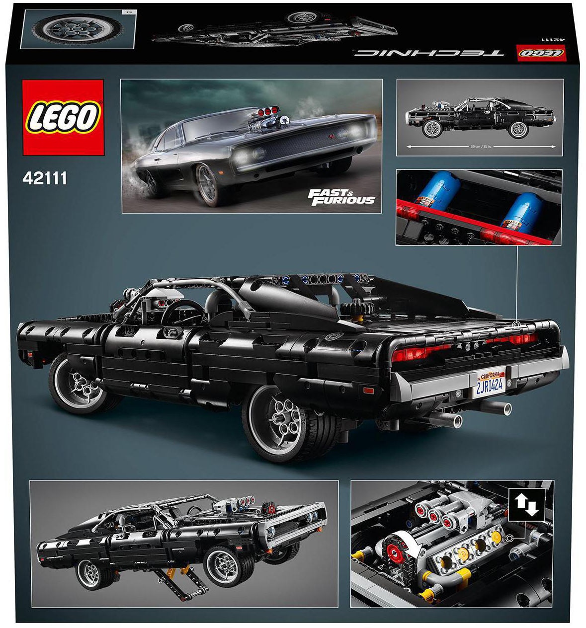 LEGO® Konstruktionsspielsteine »Dom's Dodge Charger (42111), LEGO® Technic«, (1077 St.)