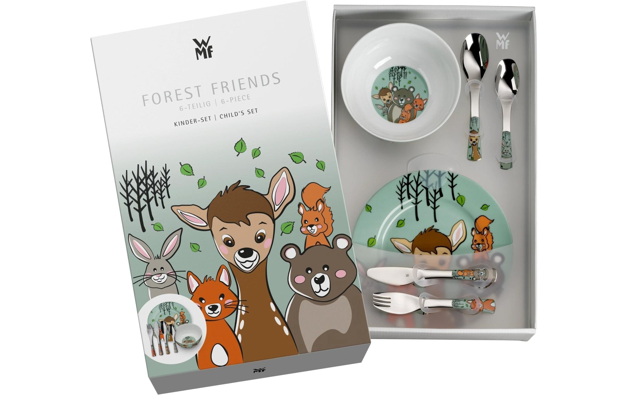 WMF Kindergeschirr-Set »Forest Friends 6-teilig«, (6 tlg.)