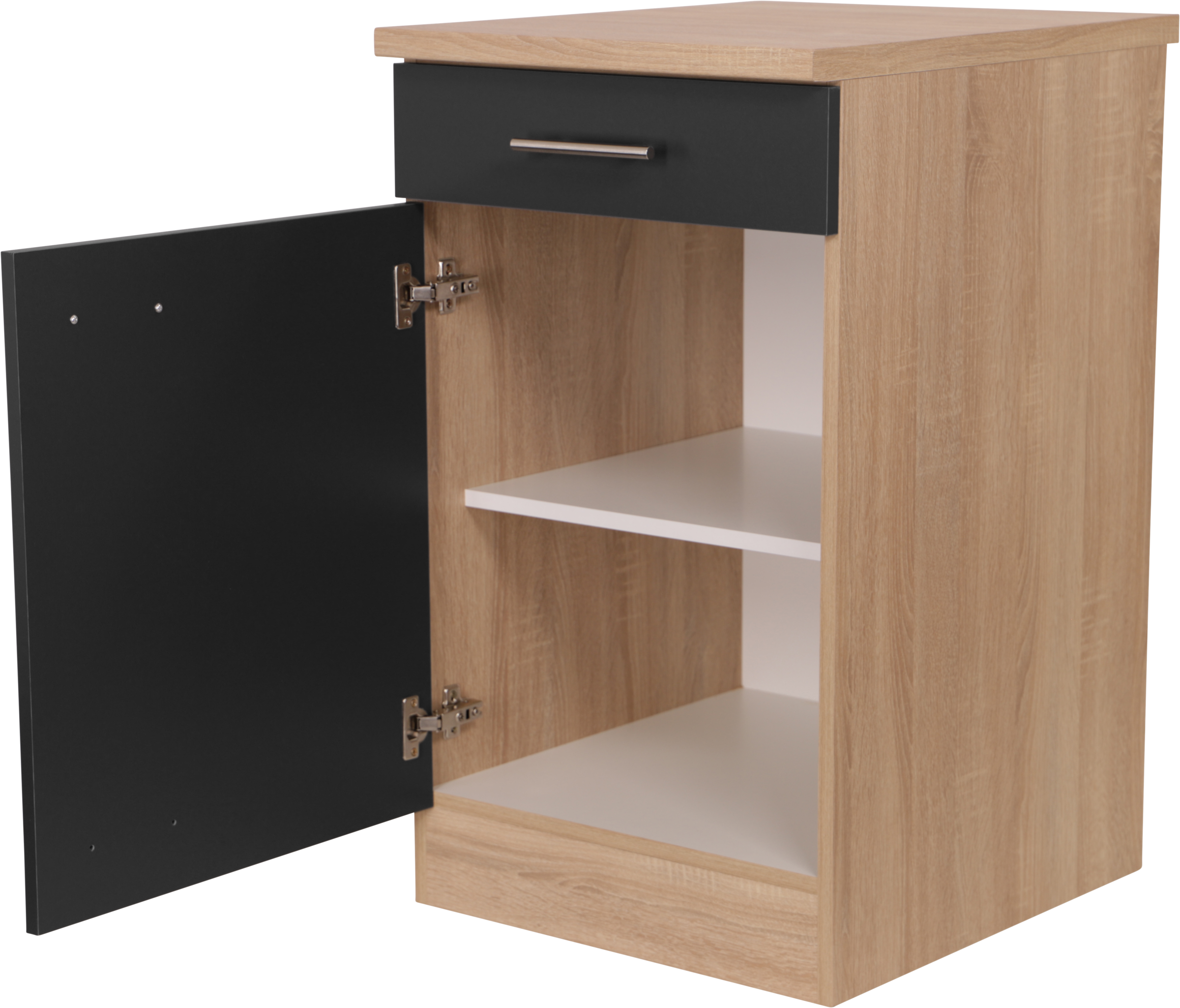 RESPEKTA Armoire basse »Merle« Largeur 50 cm, fermeture douce, poignées en métal, hauteur de travail 85 cm