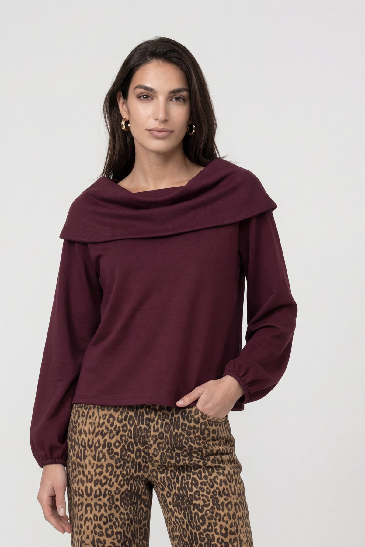 Image of Monari Sweatshirt "Sweatshirt Basic Carmenkragen", Regular fit mit Carmenausschnitt