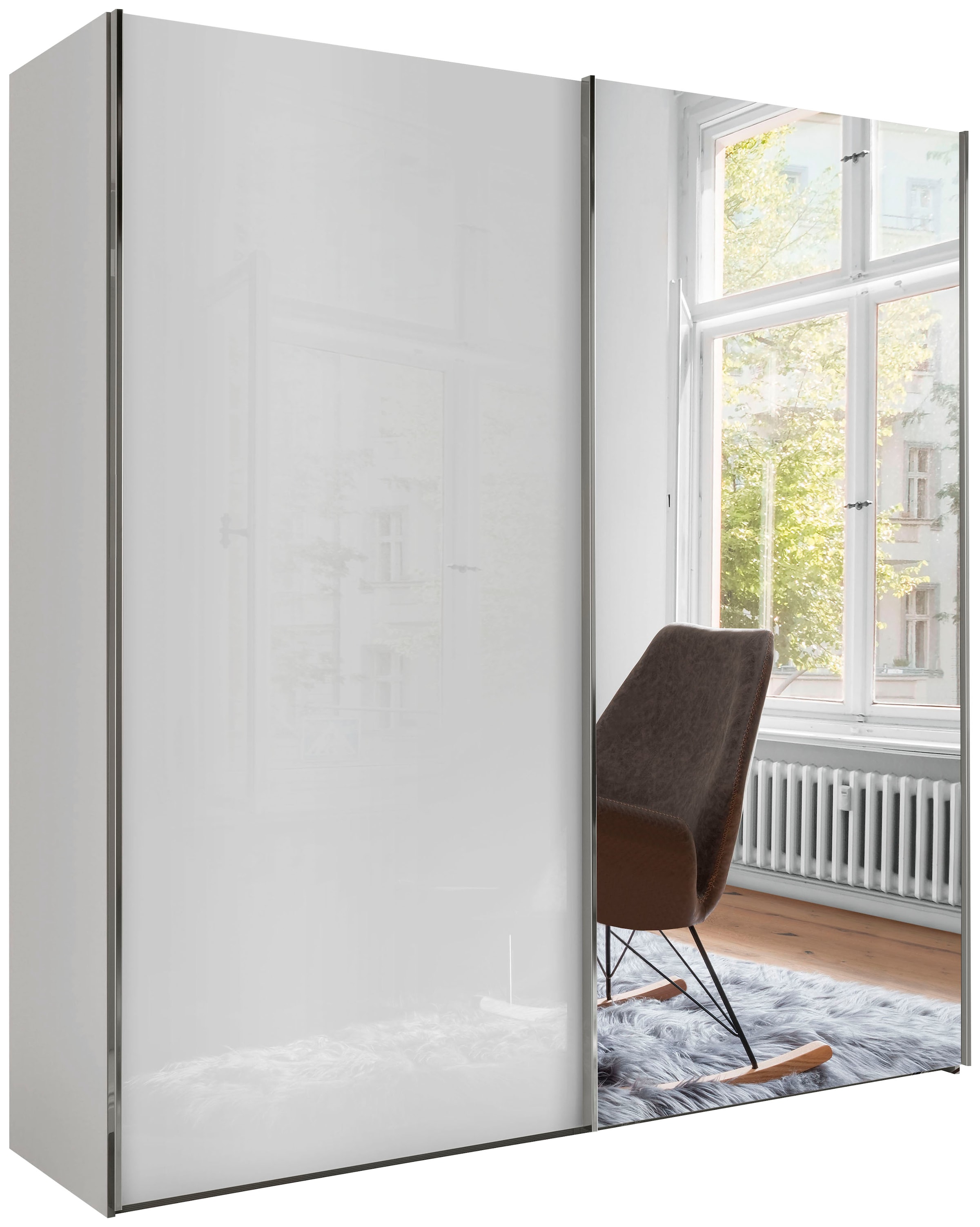 WIEMANN Schwebetürenschrank »Monaco« mit Glasfront sowie hochwertigen Beschlägen