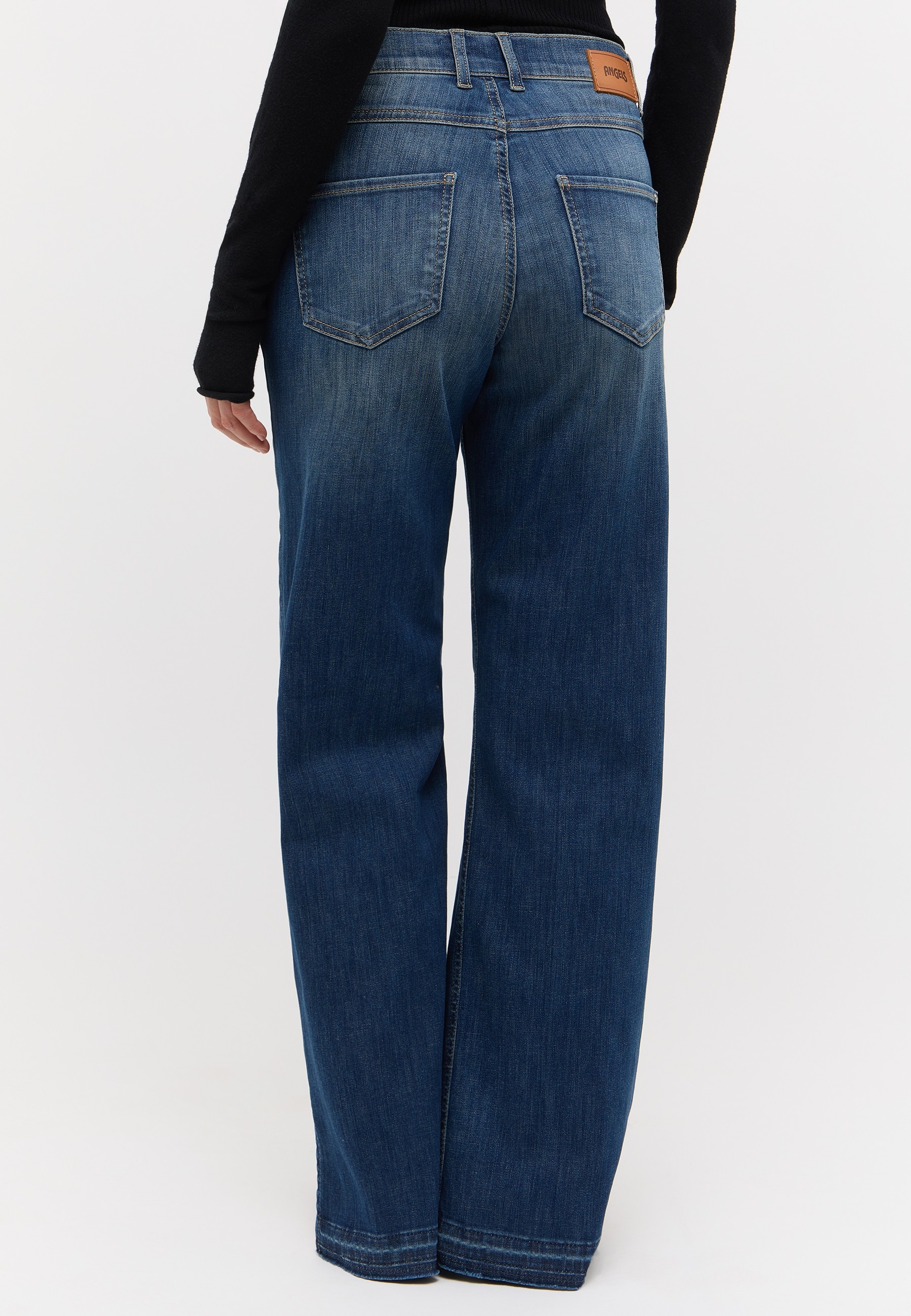 ANGELS Bootcut-Jeans »LARA BOHO« mit Schlitz am Beinabschluss, Wide Leg, Stretch