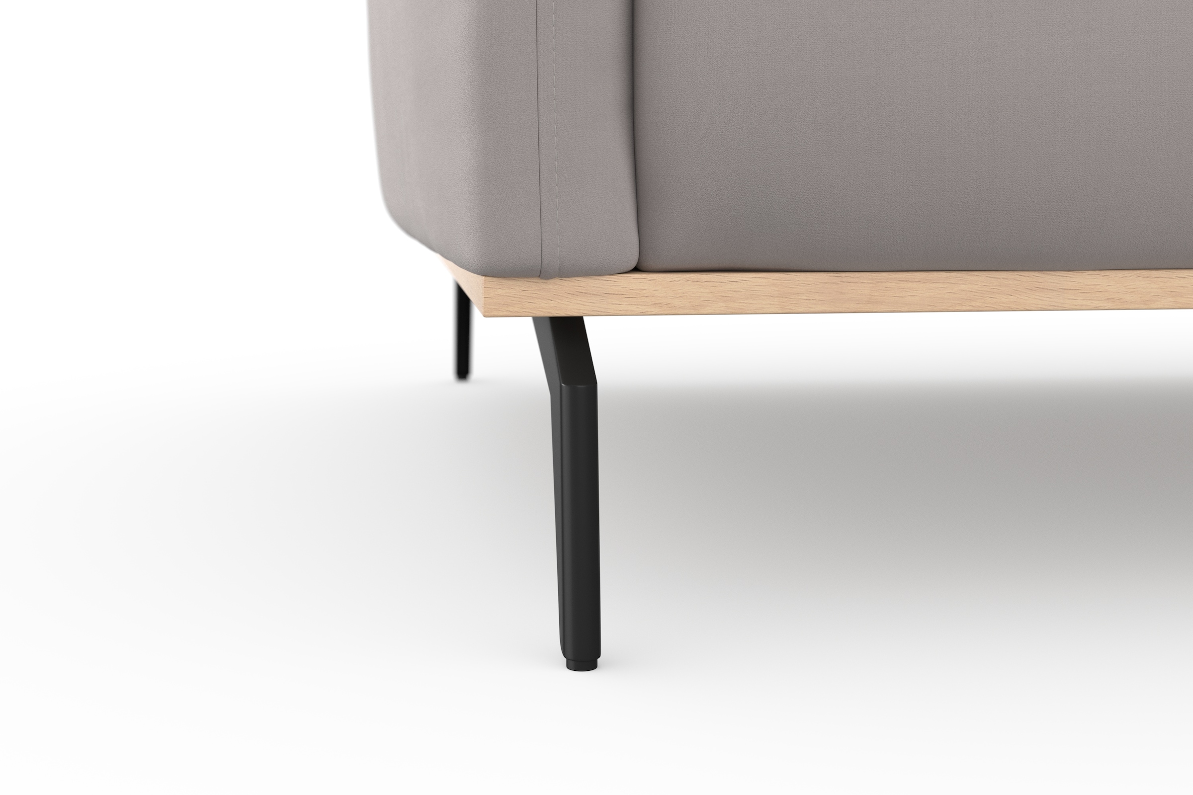 Places of Style Ecksofa »Fjord L-Form«, massiv, wahlweise mit Armlehnfunktion, Kopf- Sitztiefenverstellung