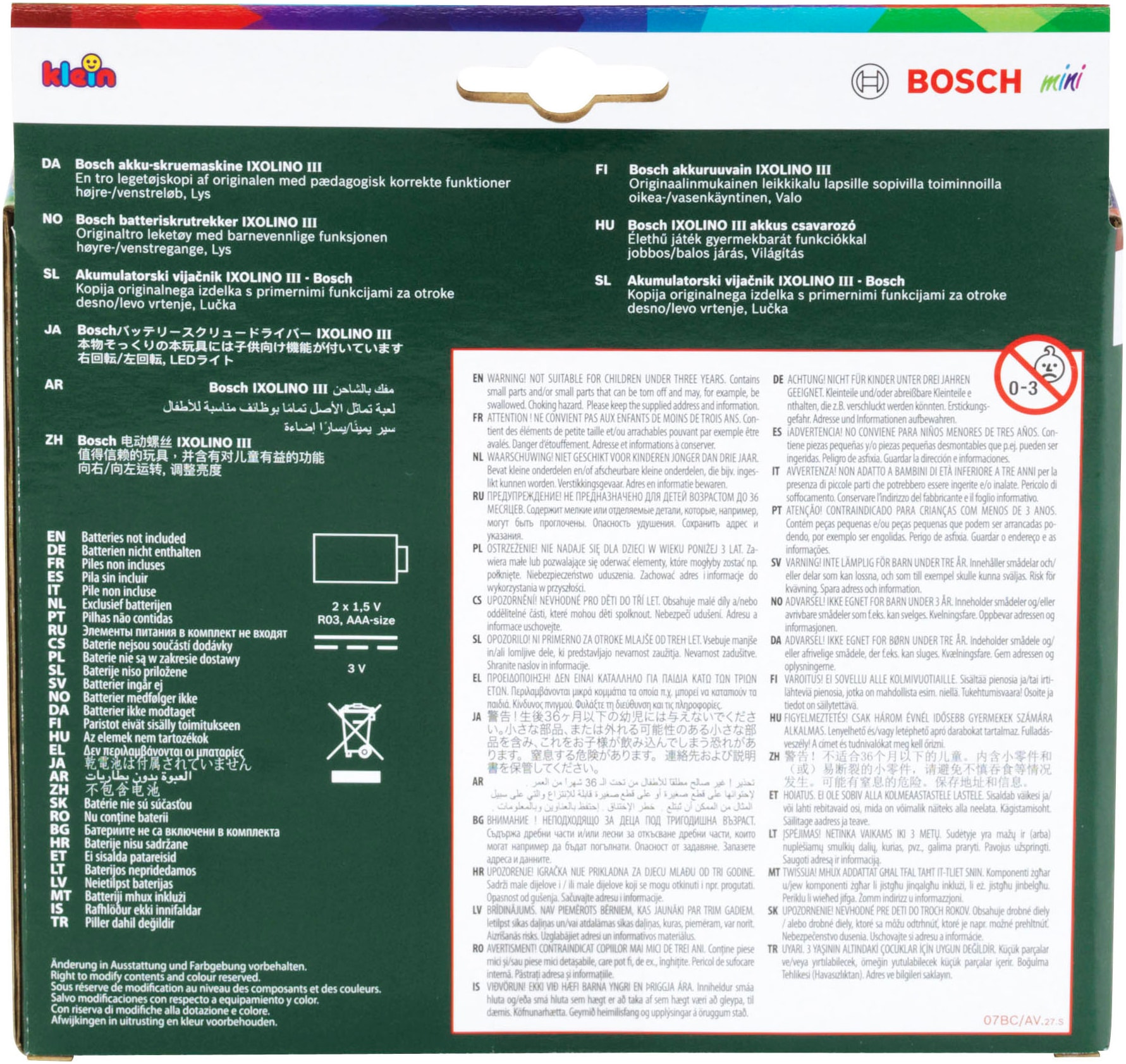 Klein Kinder-Akkuschrauber »Bosch, Ixolino 7« mit Licht und Sound