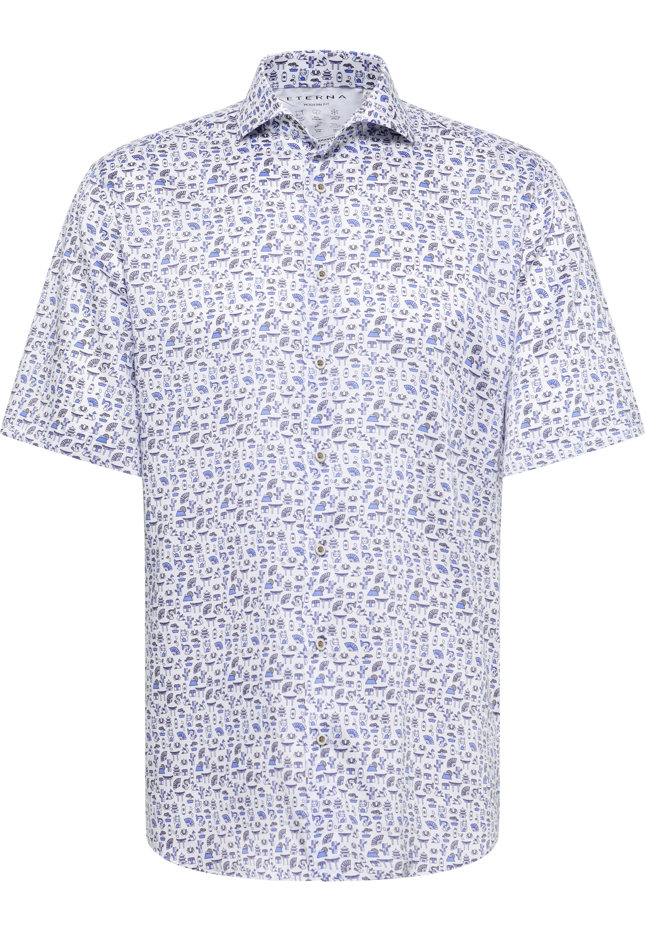 Eterna Kurzarmhemd »MODERN FIT« EASY IRON (bügelleicht)