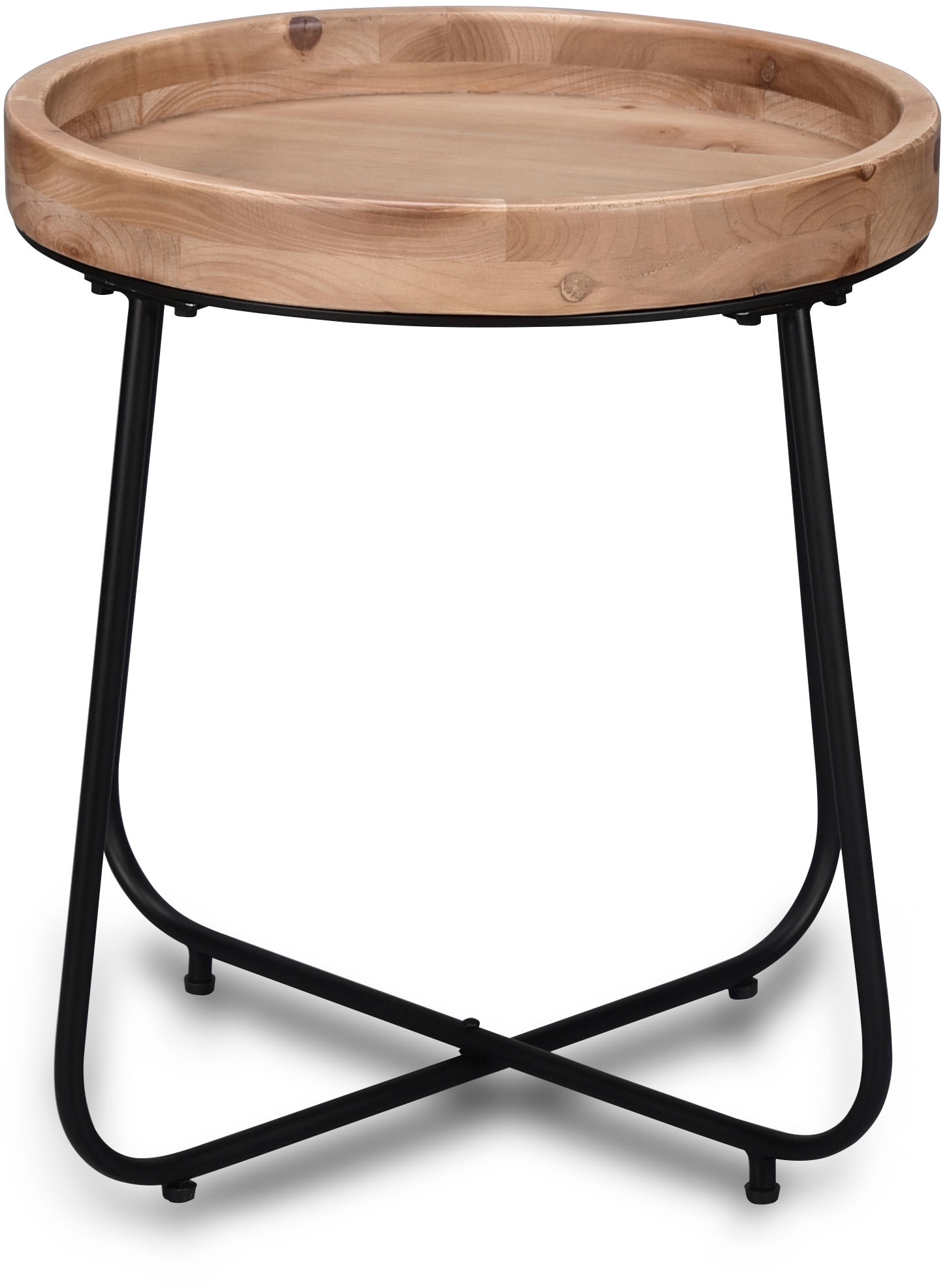 MIRRORS AND MORE Table d'appoint »Jette« 1 cuis tlg. plateau en bois massif de haute qualité