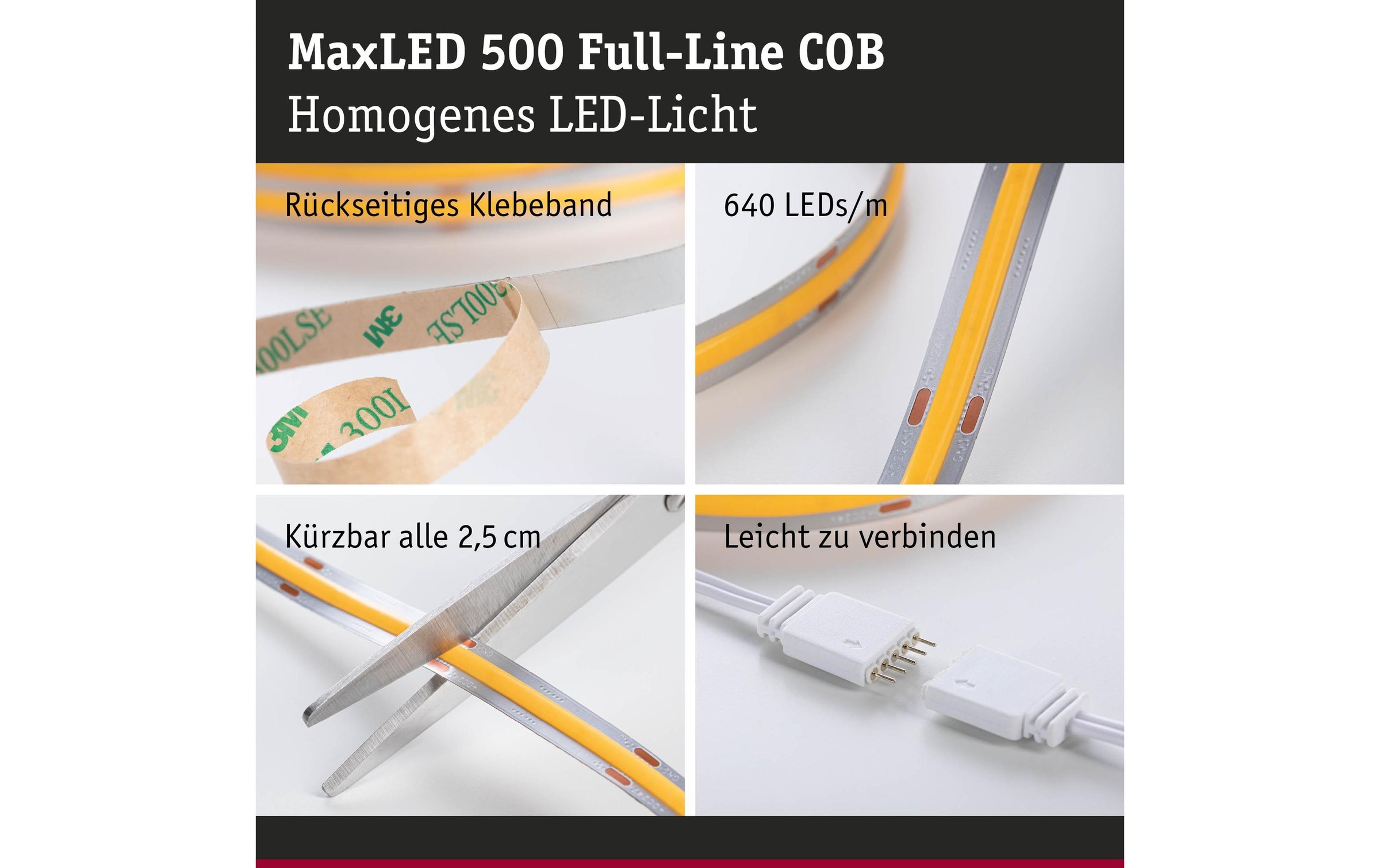 Paulmann LED-Streifen »500 LED Strip Full-Line COB Basisset«, 1920 St.-flammig