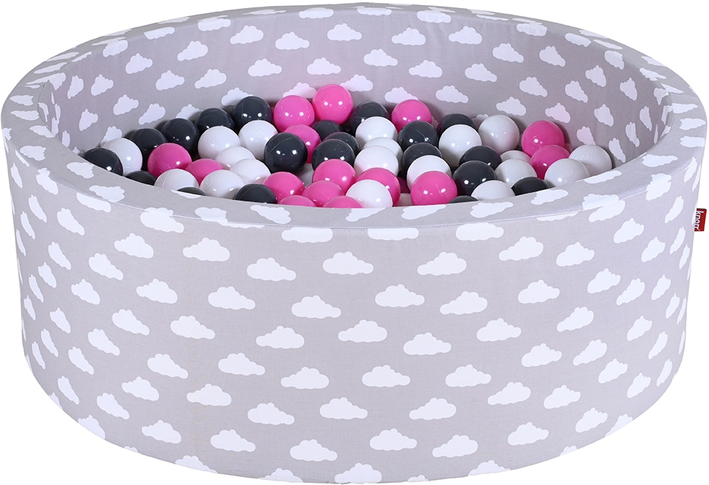 Image of Knorrtoys® Bällebad »Soft, Grey White Clouds«, mit 300 Bällen creme/Grey/rose; Made in Europe bei Ackermann Versand Schweiz