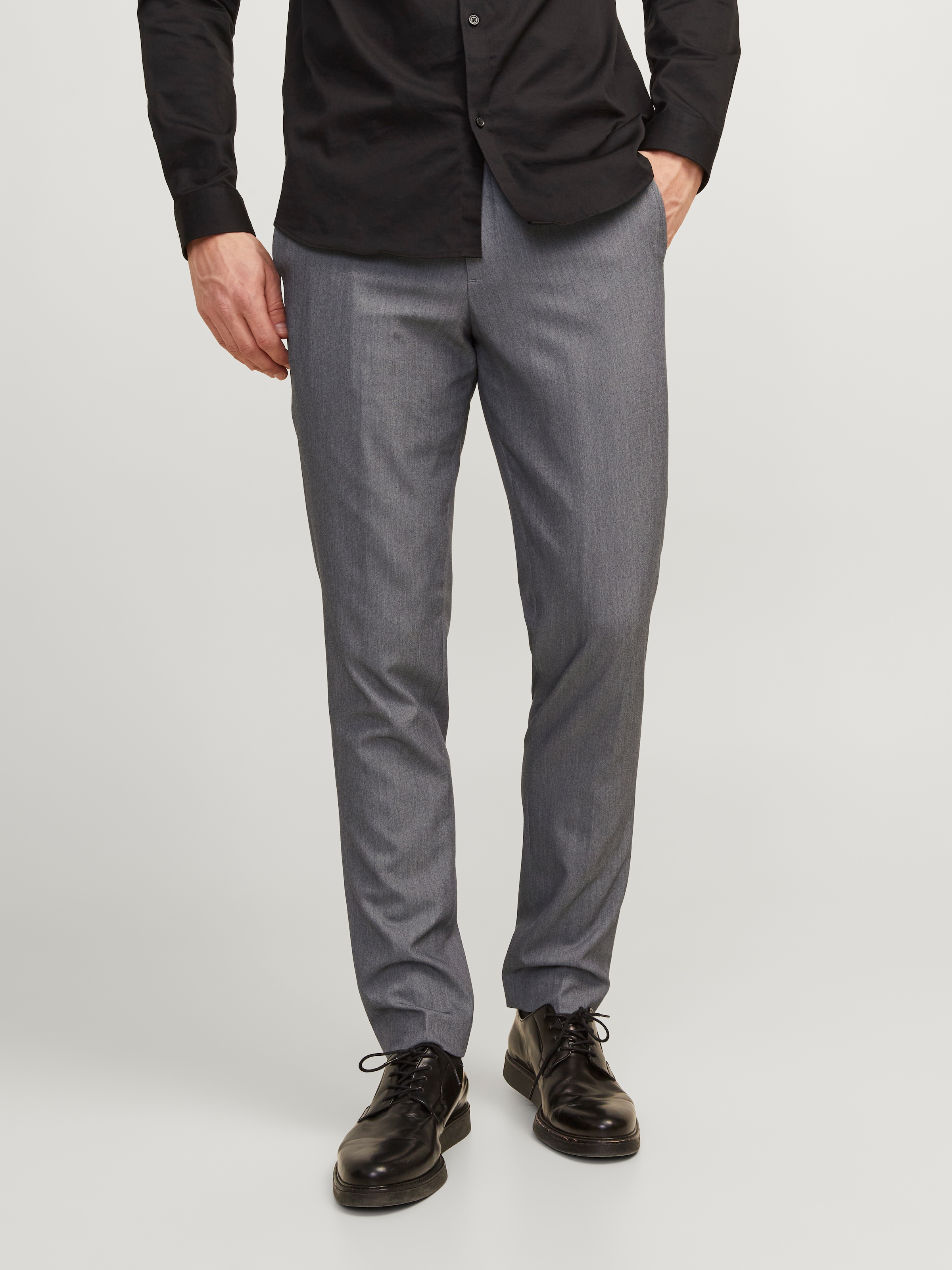 Image of Jack & Jones Anzughose "JPRFRANCO Hose mit schmalem Bein und cleanem Look" meliert, modisch, slim fit, Kunstfaser