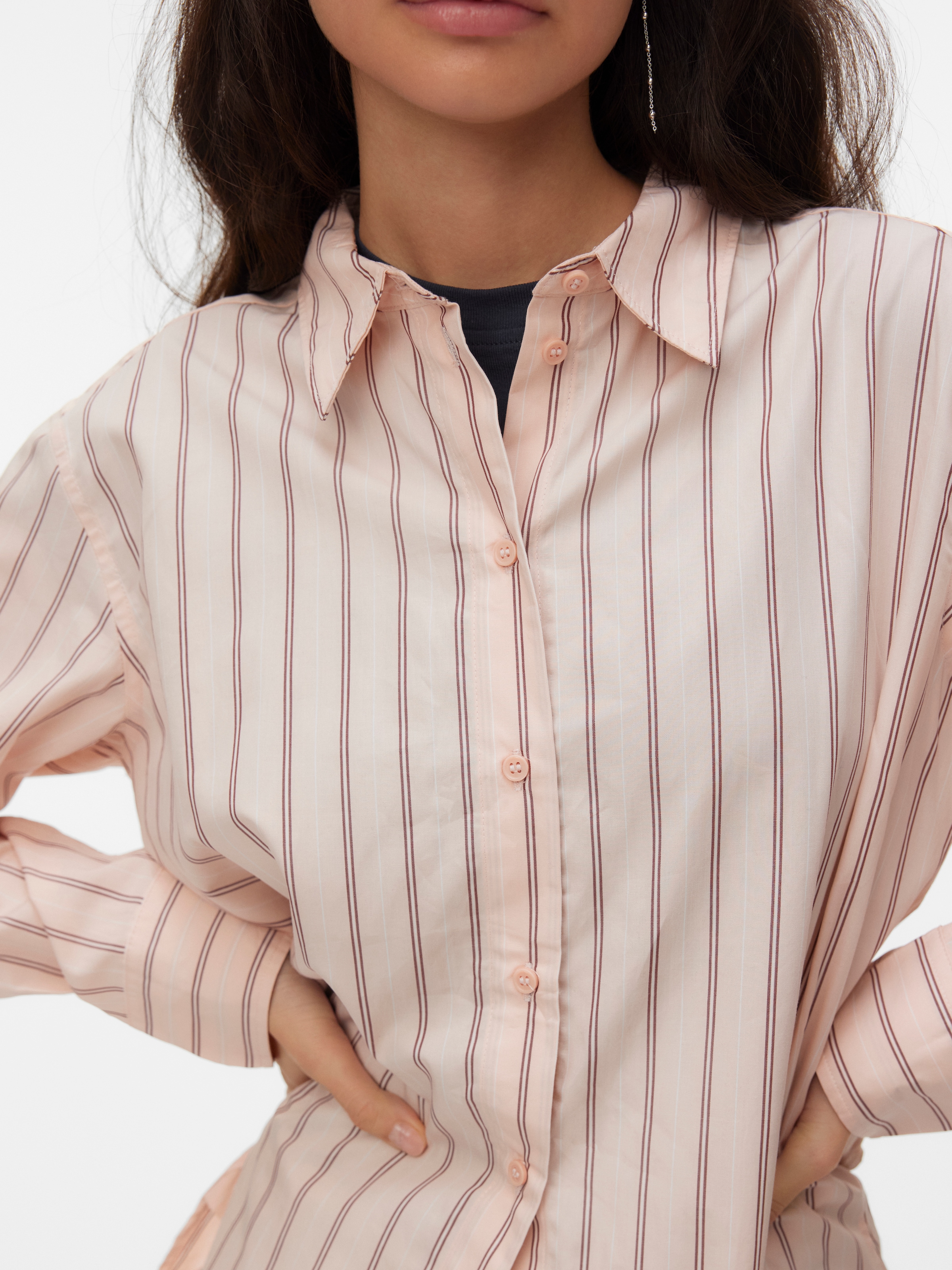 Vero Moda Hemdbluse »VMELINA LS SHIRT WVN NOOS« Baumwolle