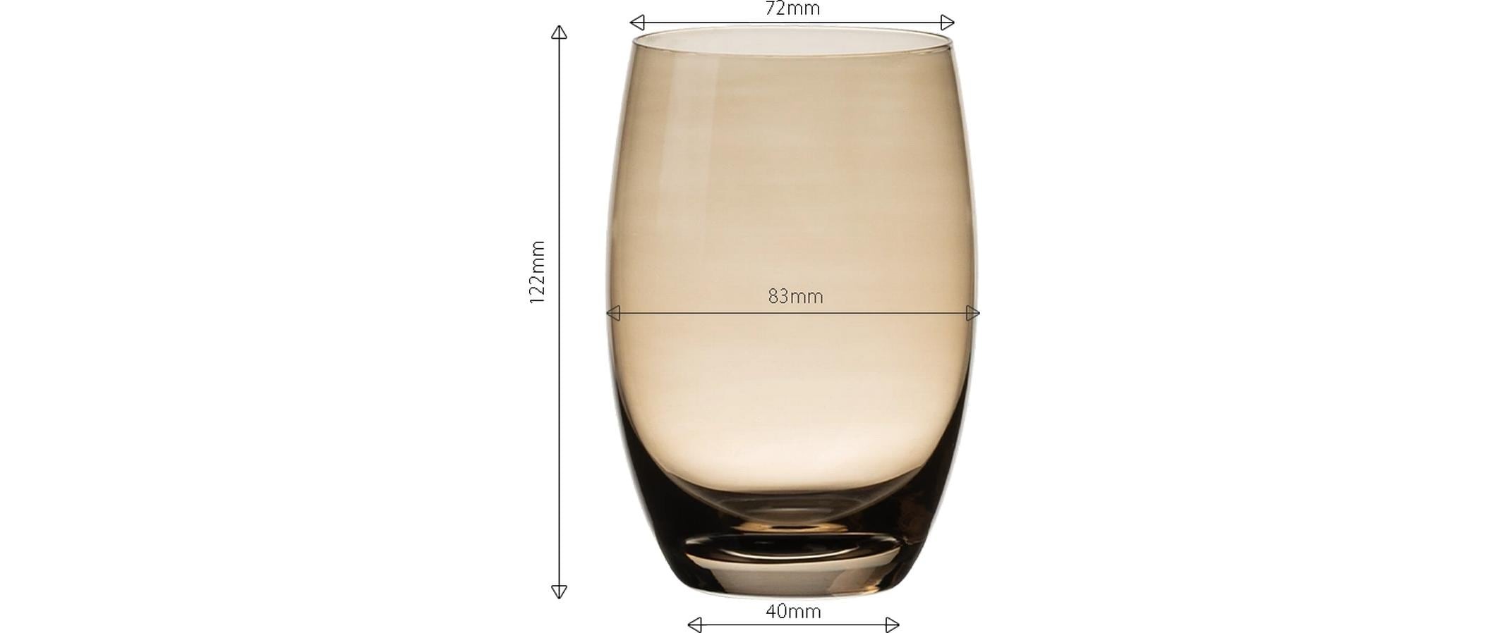 Gläser-Set "Lunasol Optima Color Tumbler 460 ml Barrel"