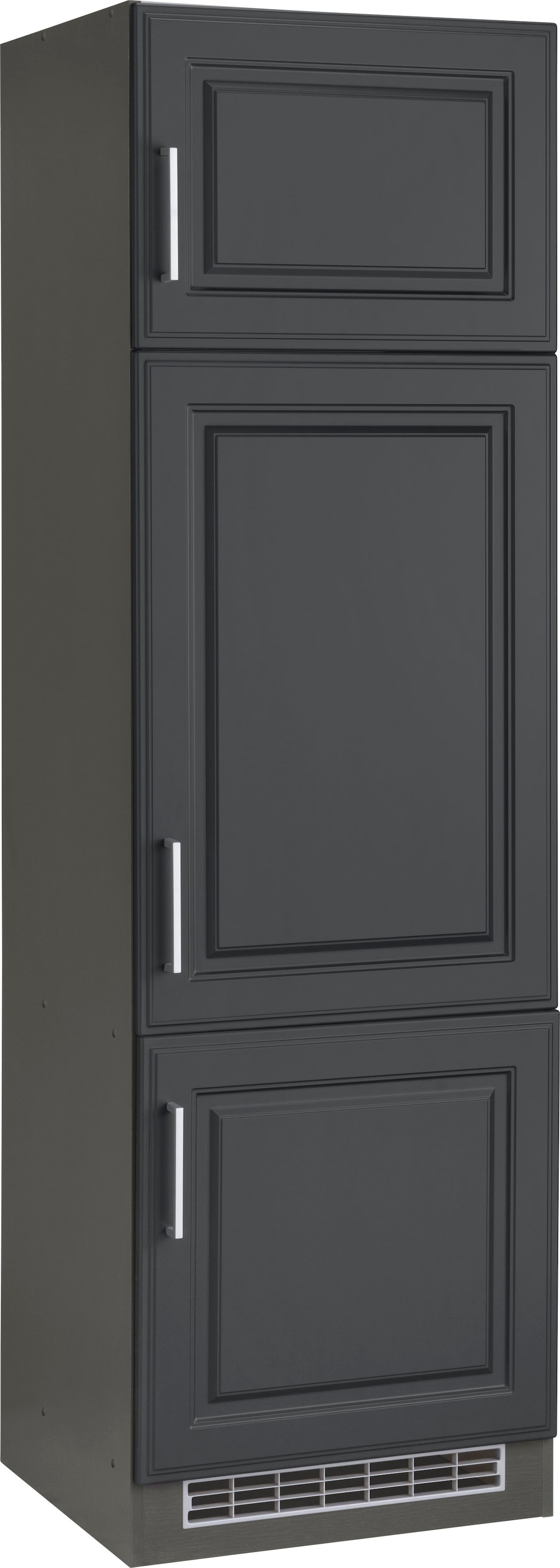 Image of KOCHSTATION Kühlumbauschrank "KS-Stockholm" 60 cm breit, hochwertige MDF-Fronten mit Fräsung