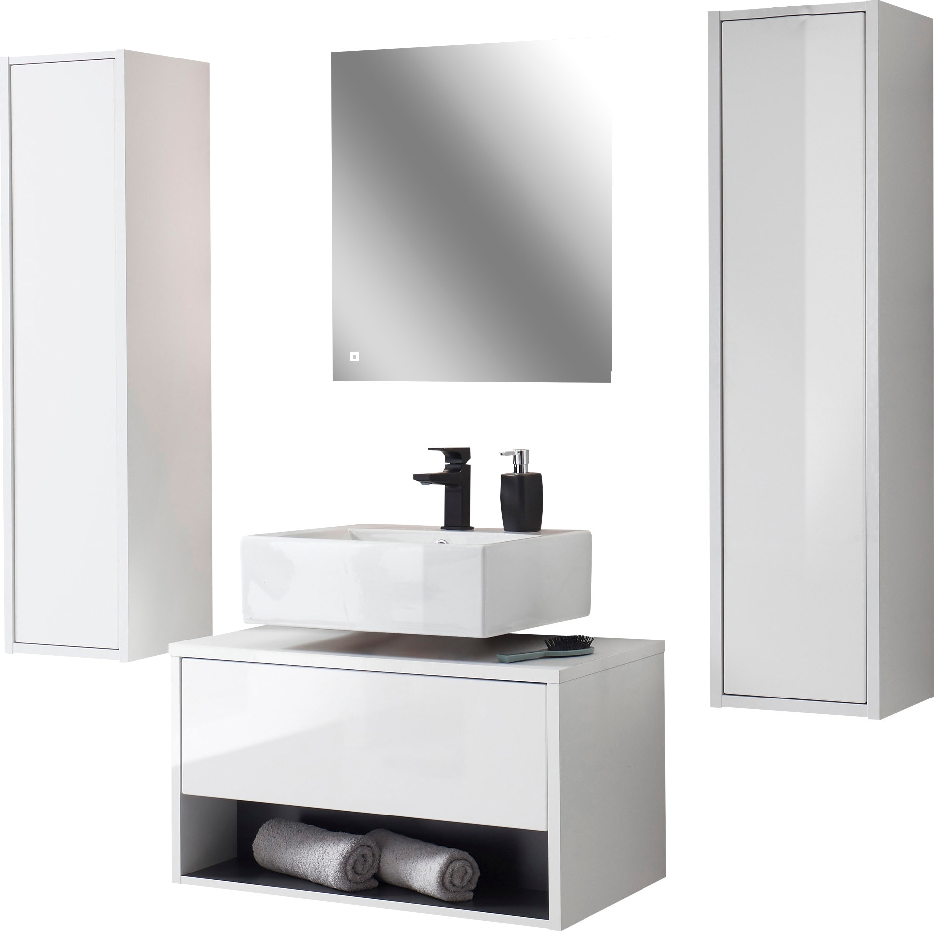 Image of Home affaire Badmöbel-Set "Studio Line, Bad im modernen Design, 4-teiliges Badezimmer" 4 Stk. tlg.