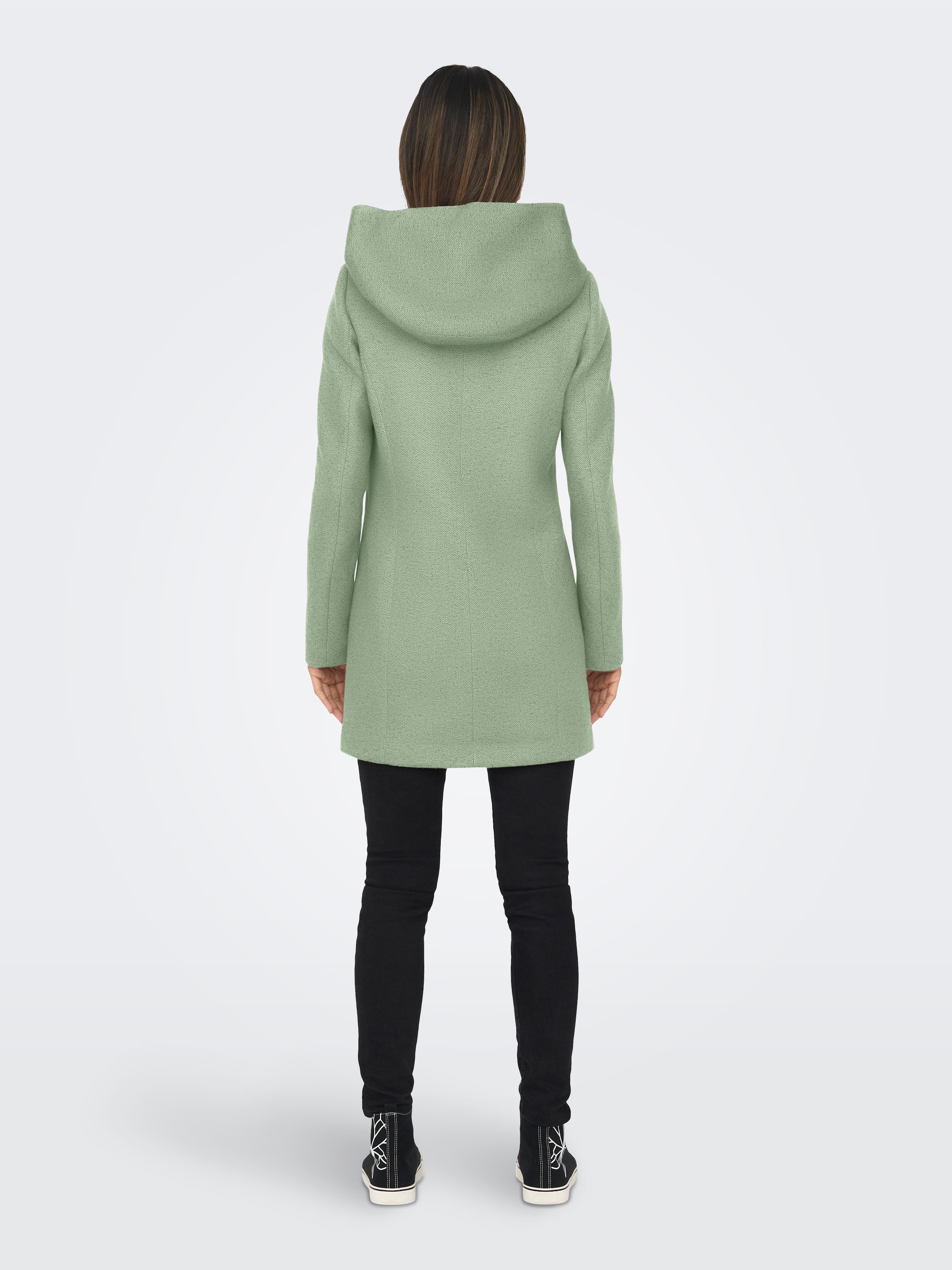 ONLY Veste longue »ONLSEDONA LIGHT COAT OTW NOOS« avec capuche mélange de matériaux