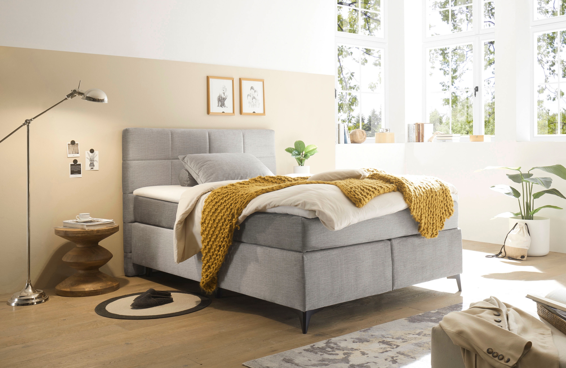 ED EXCITING DESIGN Boxspringbett »Navarra« wahlweise mit Matratze