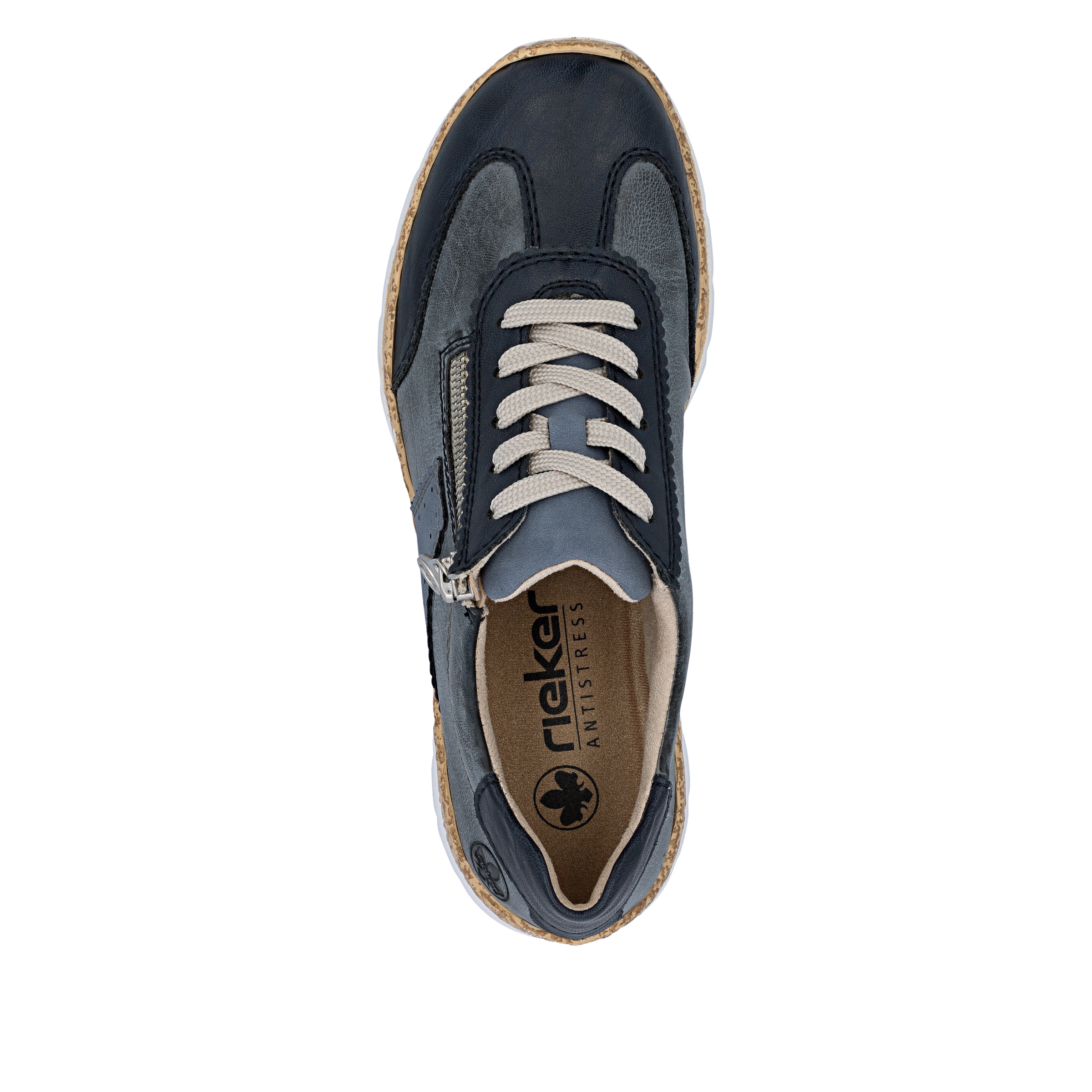 Rieker Sneaker  Schnürschuh, Halbschuh, Casual-Sneaker mit Reissverschluss