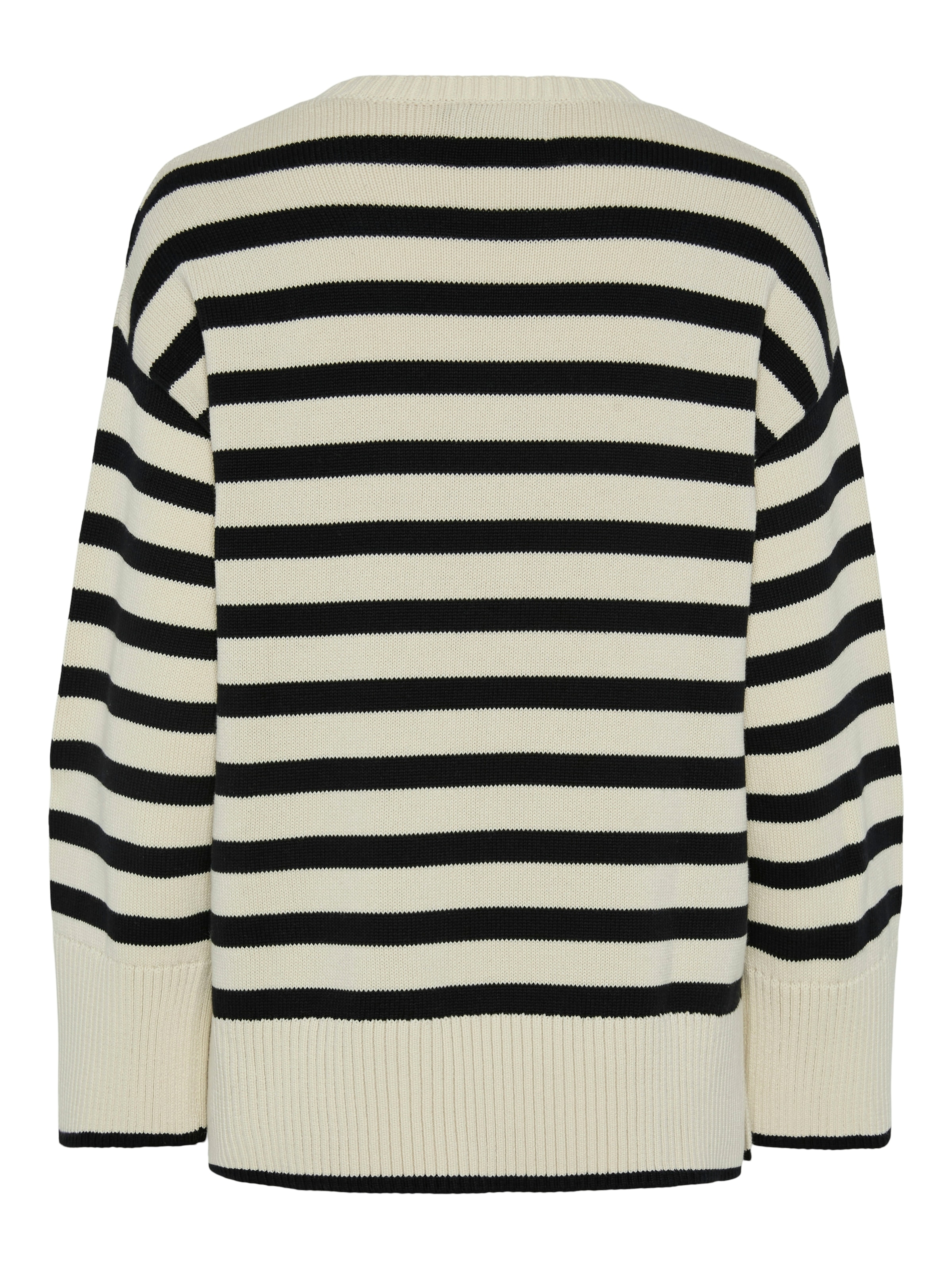 pieces Rundhalspullover »PCAVA LS O-NECK SLIT KNIT NOOS«