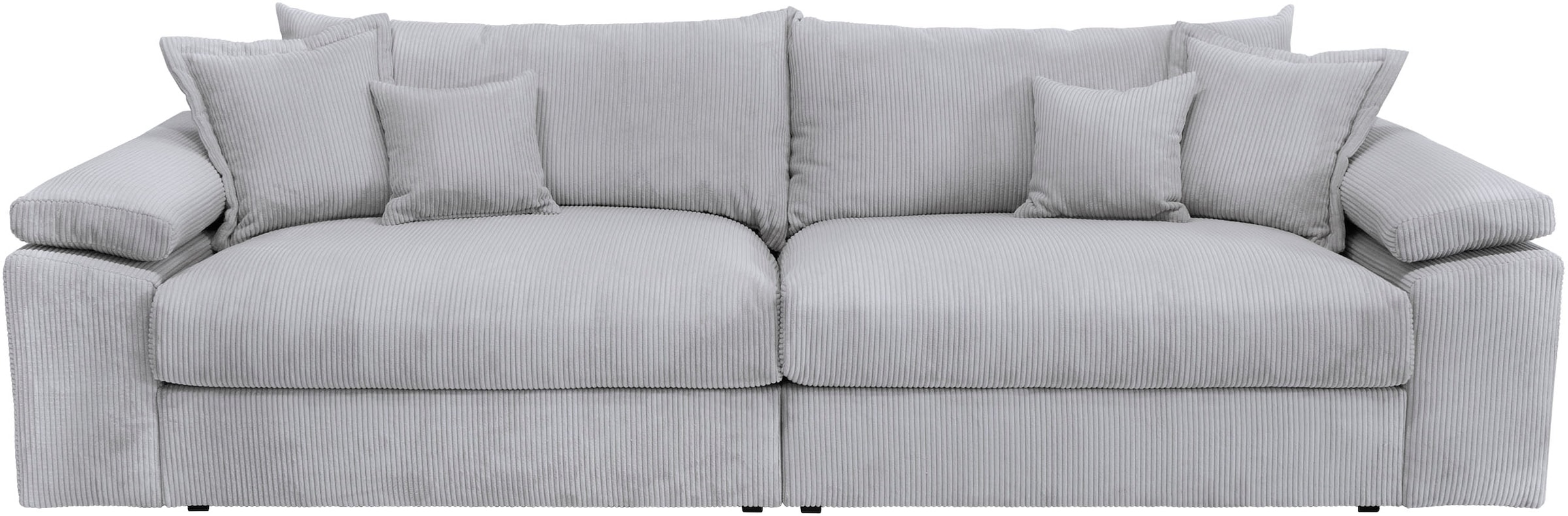 Home affaire Big-Sofa »Soft&Cosy XXL, B: 303 cm« Mega-Sofa, Cord oder Chenille-Struktur, mit Federkern & 4 Zierkissen