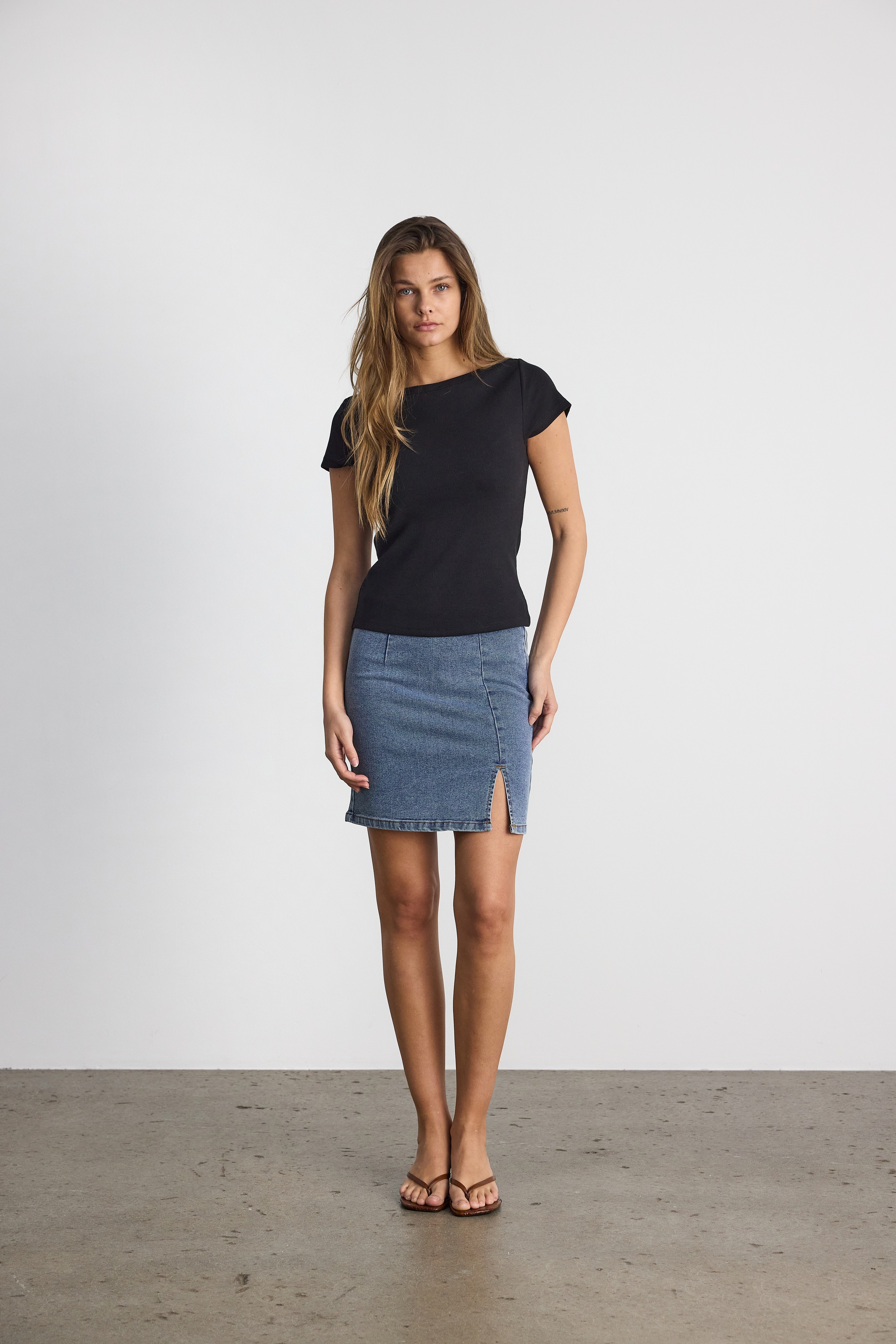 Noisy may Kurzarmshirt »NMMAYA S/S BOATNECK TOP NOOS« Baumwollmischung, regular fit