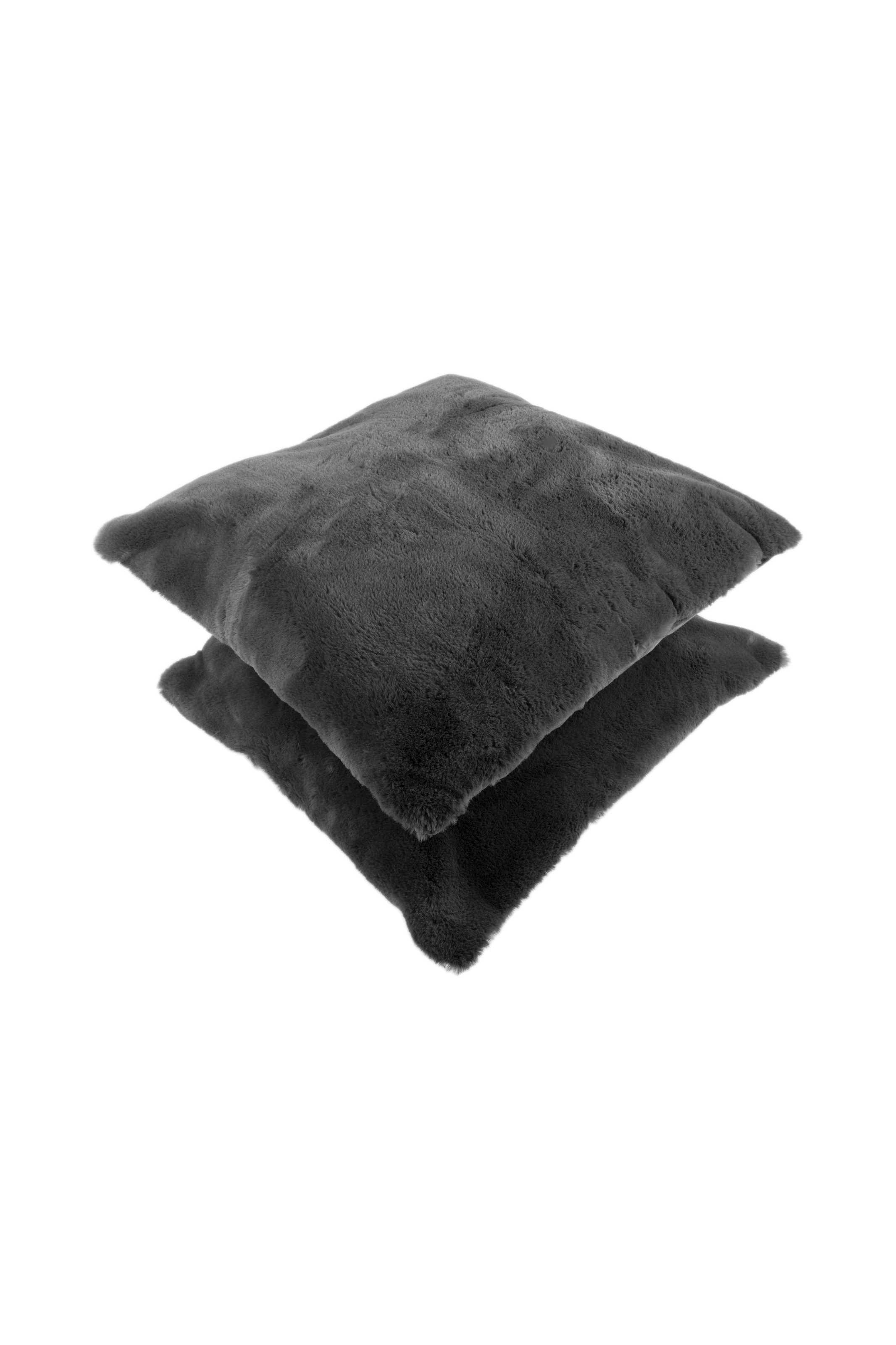 Kenda Sand Fellkissen »Dekokissen Aimee 625 2er-Set« Kissen inkl. Füllung mit flauschigem Stoffbezug