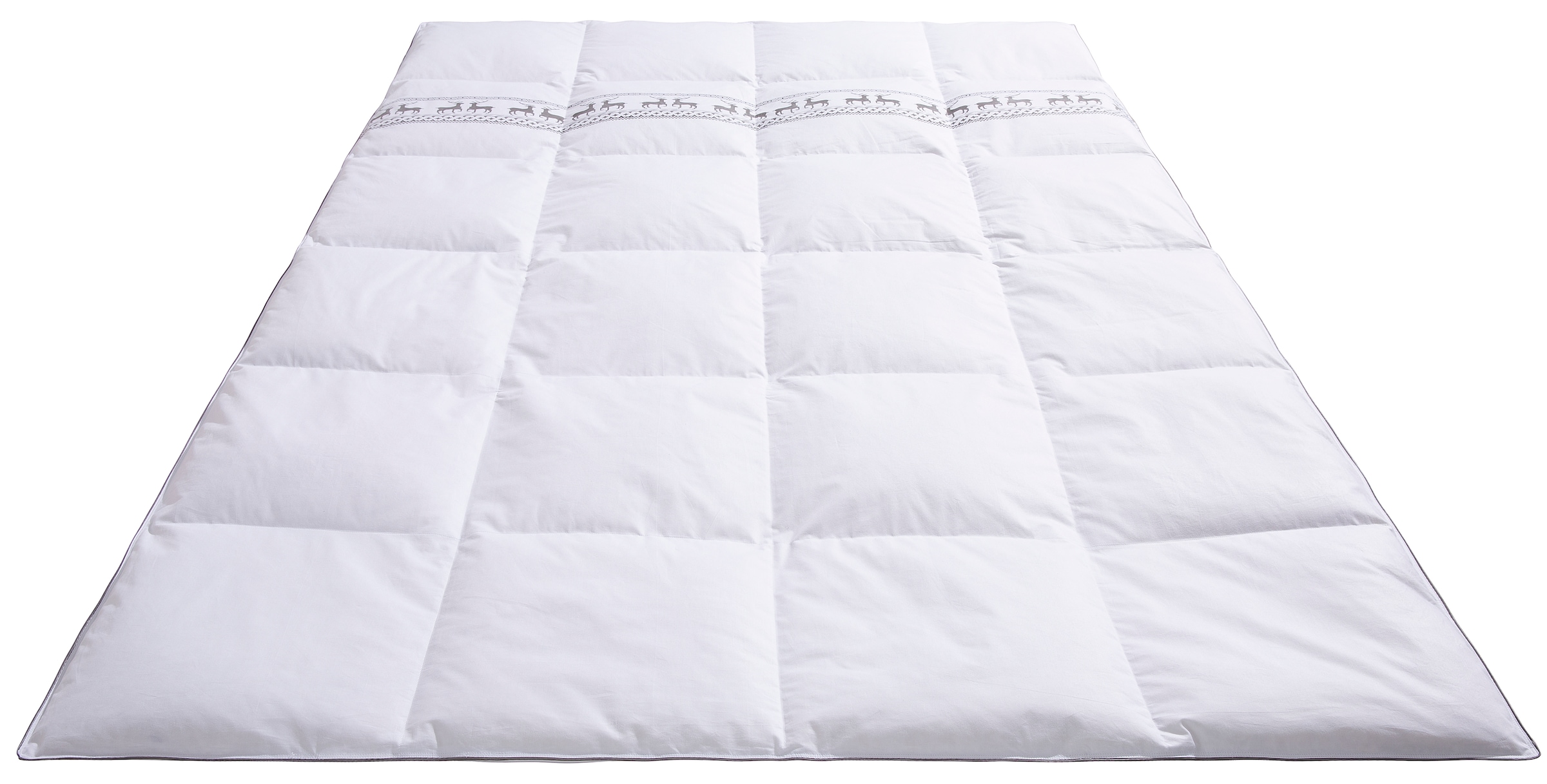 Älgdröm Feder-/Daunenbettdecke + Kopfkissen »Finja, Bettdecke 135x200 cm, 155x220 cm, Sommer, Winter,«, (Set, 2 St., Decke mit Kissen), 2-tlg., Set mit Kissen 80x80 cm, Made in Germany