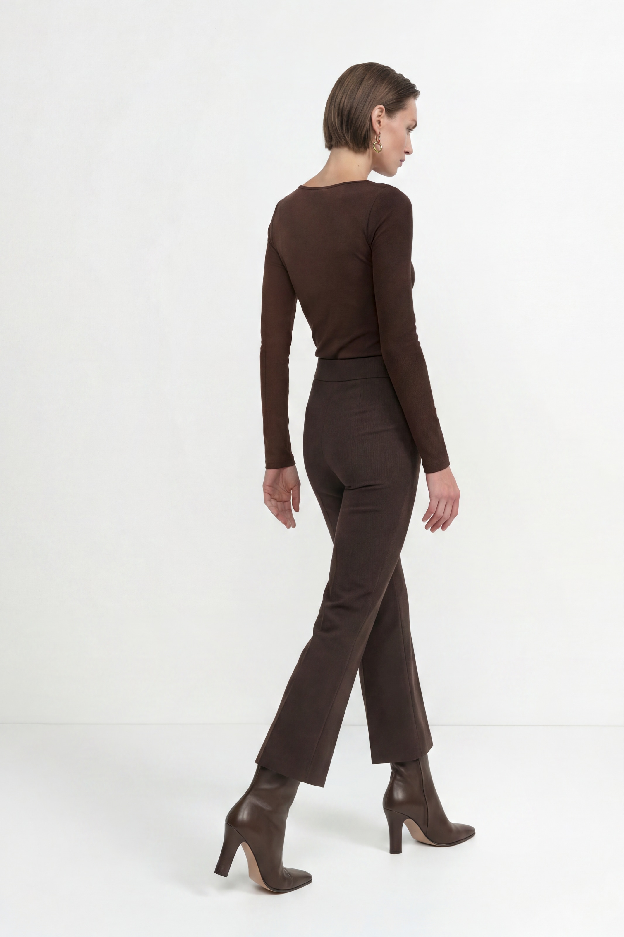 RICHROYAL T-shirt à manches longues coupe régulière avec encolure en pointe