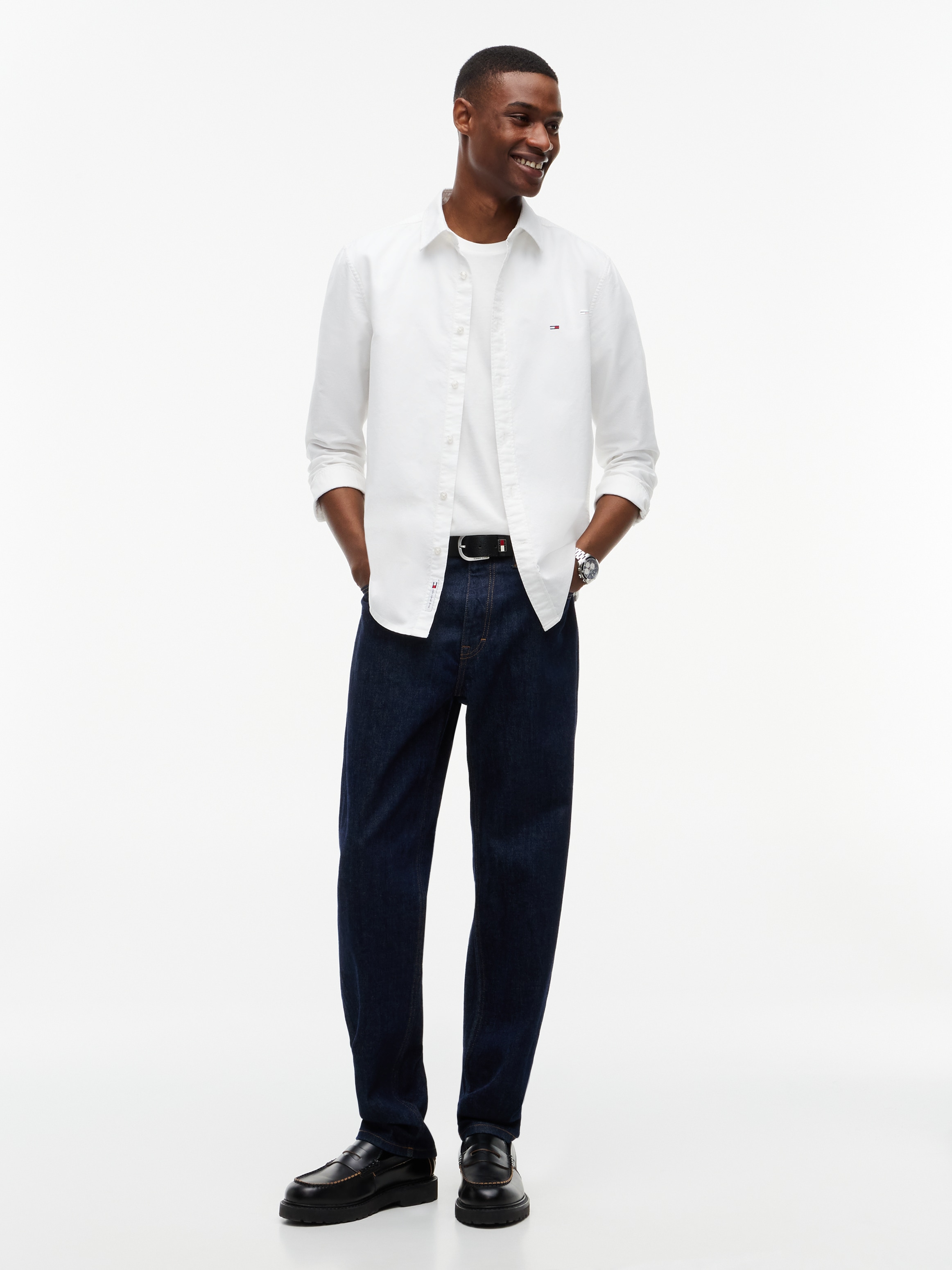 Tommy Jeans Chemise à manches longues »SLIM OXFORD SHIRT« Coupe slim avec col chemise