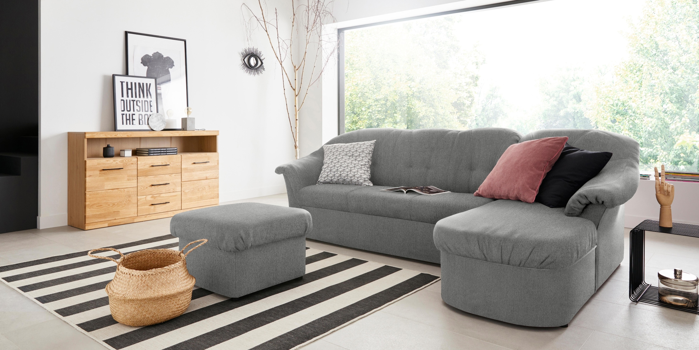 DOMO collection Ecksofa »Pegnitz L-Form«, wahlweise mit Bettfunktion