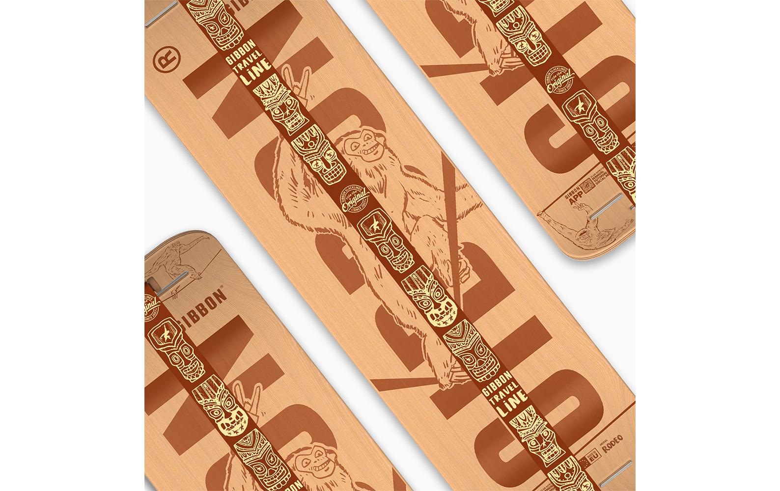 Gibbon Balanceboard »Slackboard Set Roots Rocker Trave l Set Buche«