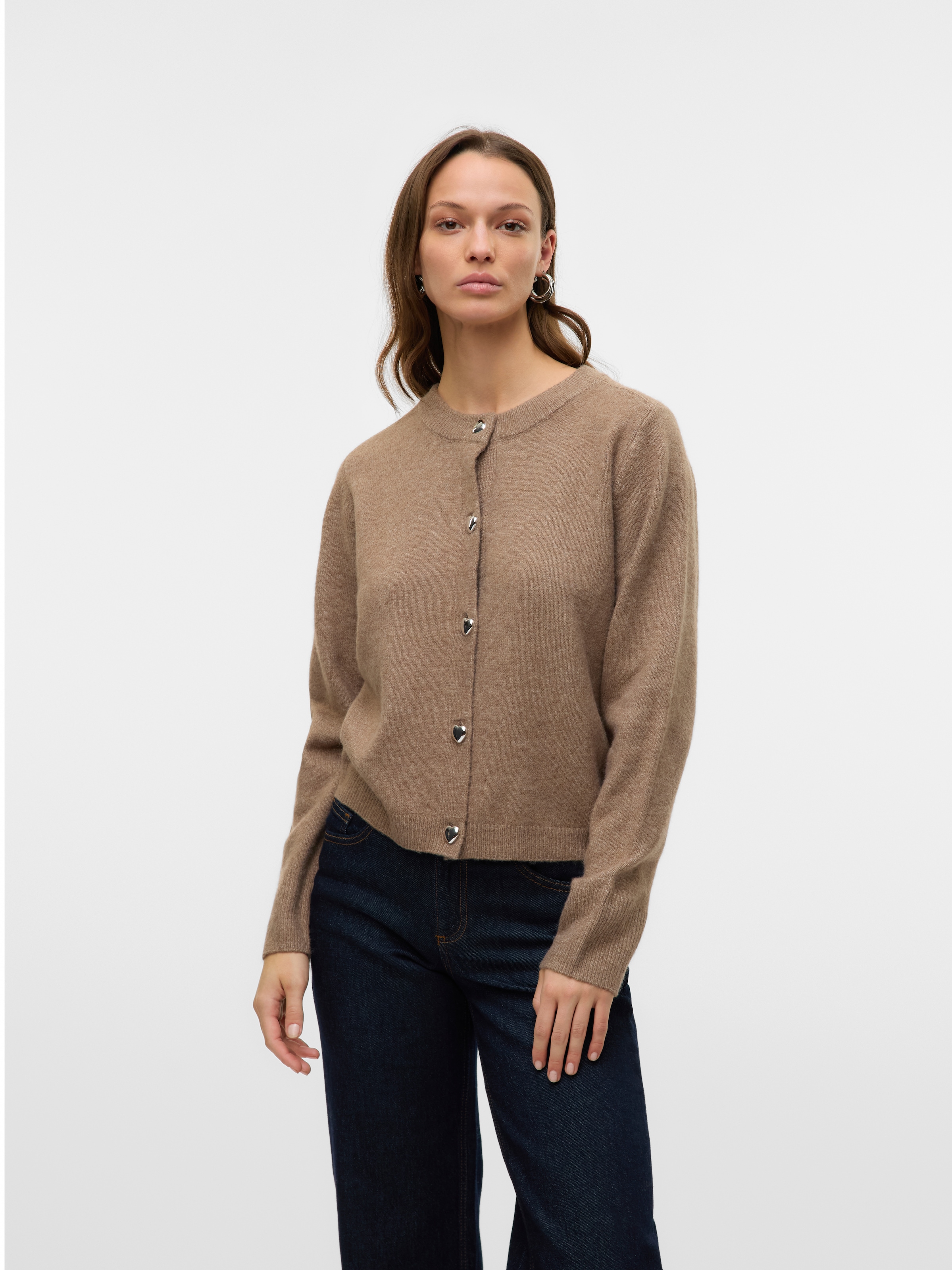 Vero Moda Strickjacke »VMFIONA LS SHORT BUTTON CARDIGAN GA BOO«