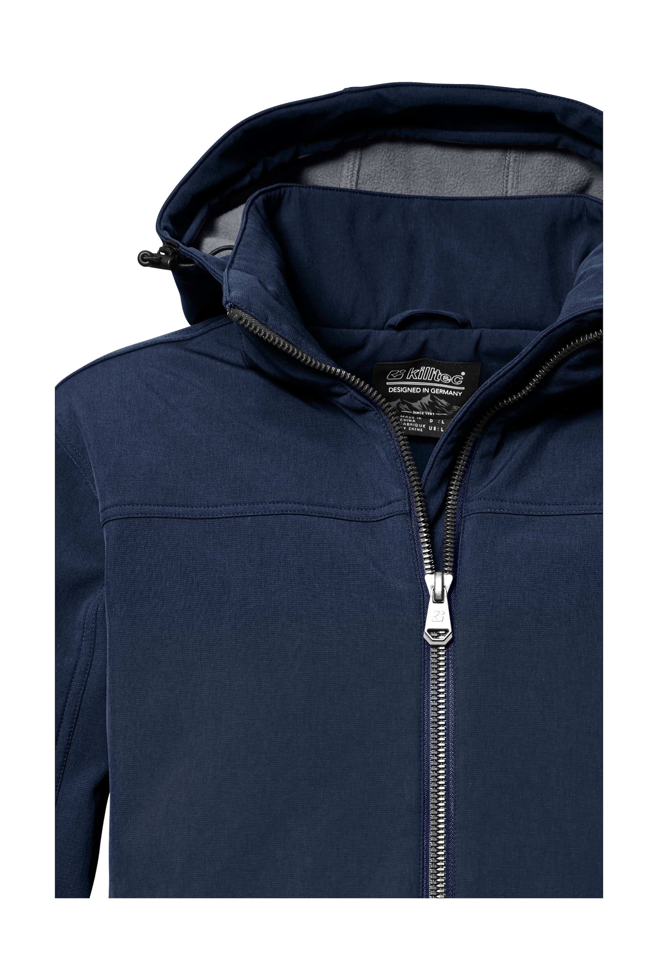 Killtec Softshelljacke »Herren Softshelljacke«, Wasserabweisende Softshelljacke mit Fleece, abnehmbarer Kapuze