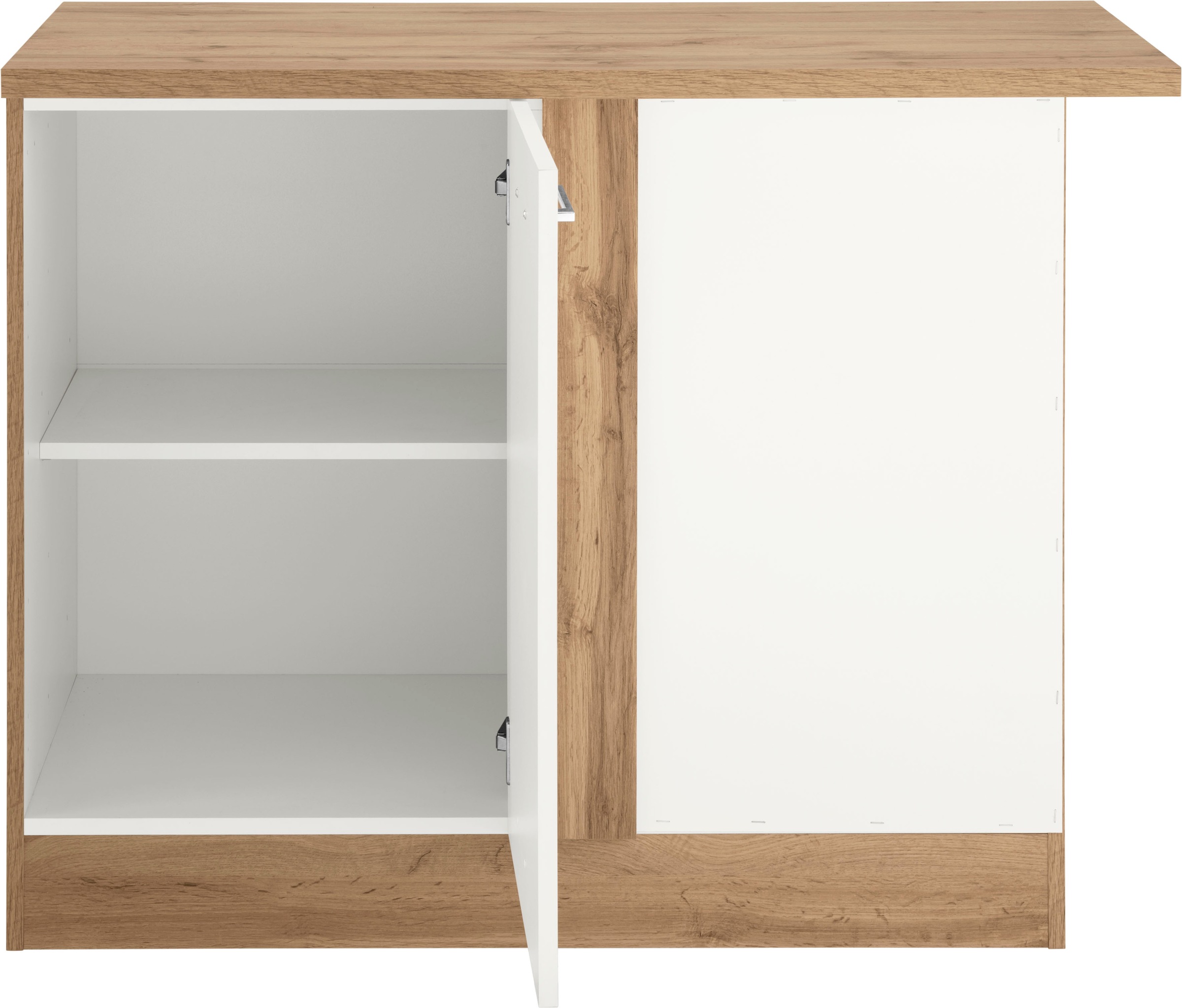 KOCHSTATION Meuble bas d'angle »KS-Colmar« 110 cm, avec poignée en métal