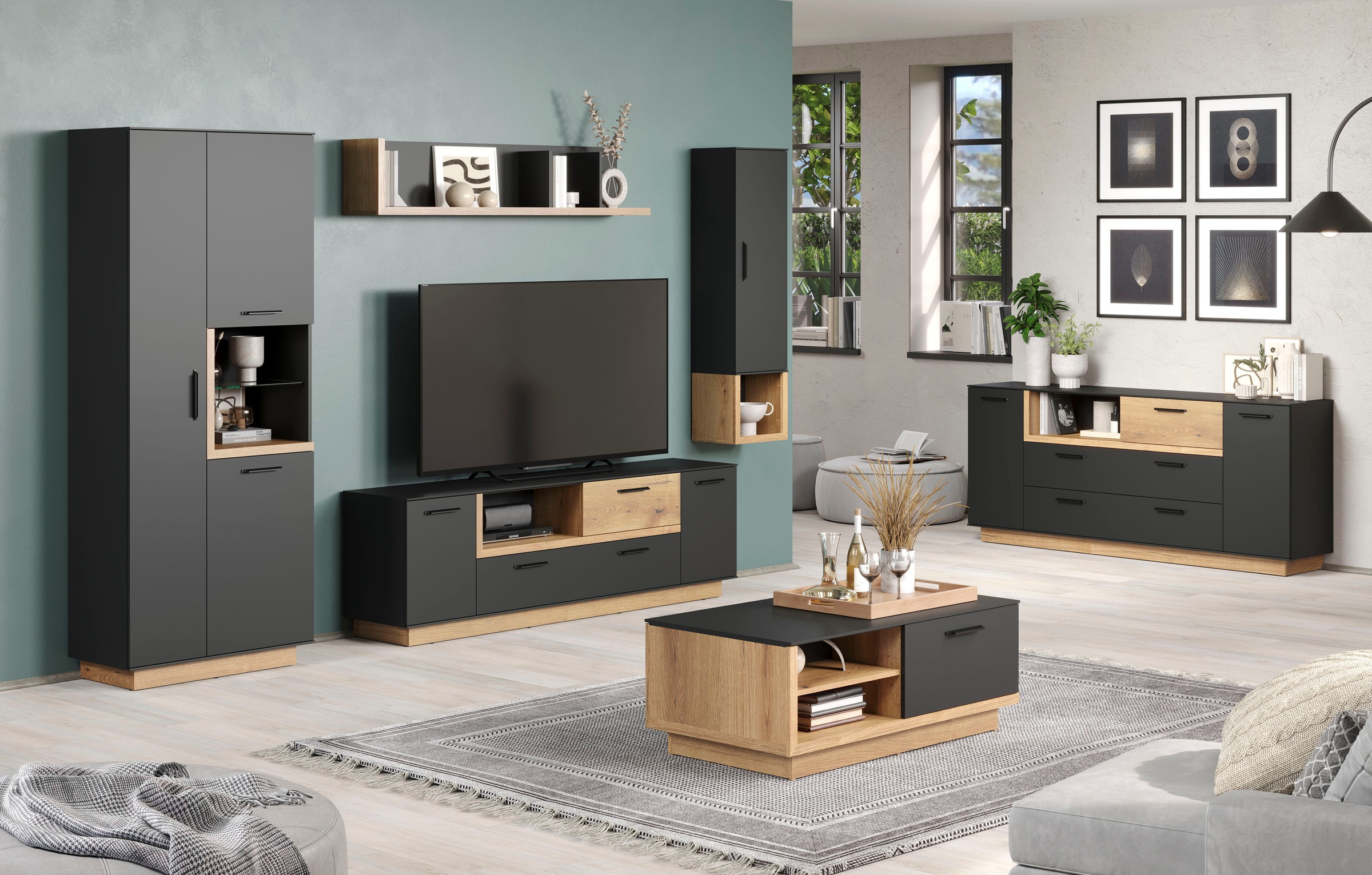 INOSIGN Sideboard »Premont« 1 Stk. tlg. Kommode, Breite 187 cm breit, mit viel Stauraum