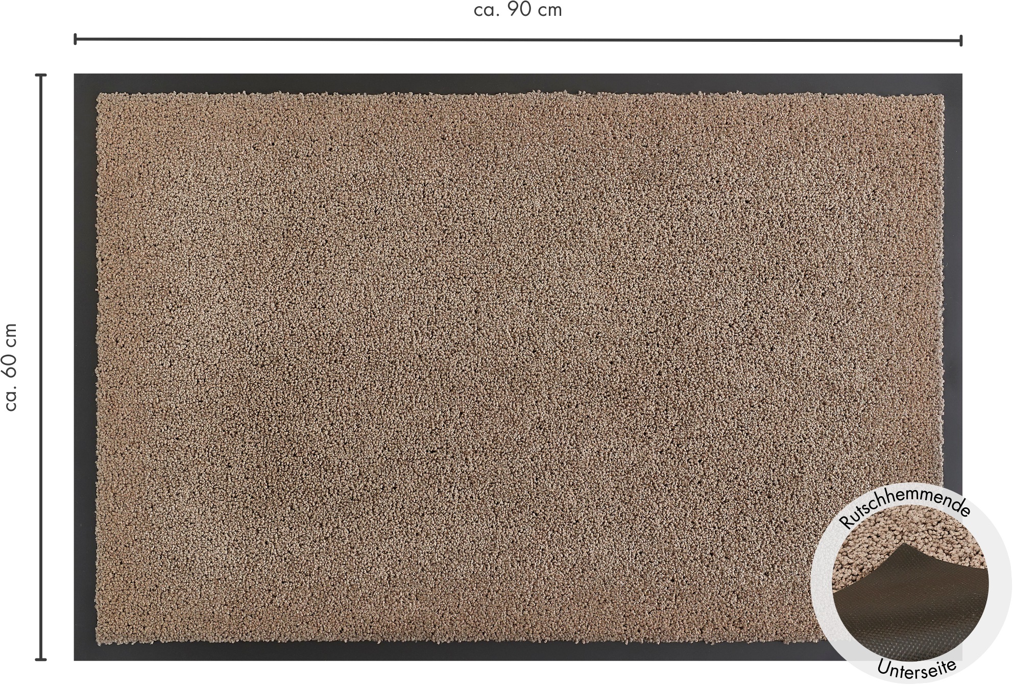 Andiamo Fussmatte »Verdi, Made in Netherlands«, rechteckig, 6 mm Höhe, Schmutzfangmatte, auch für überdachten Aussenbereich geeignet, waschbar