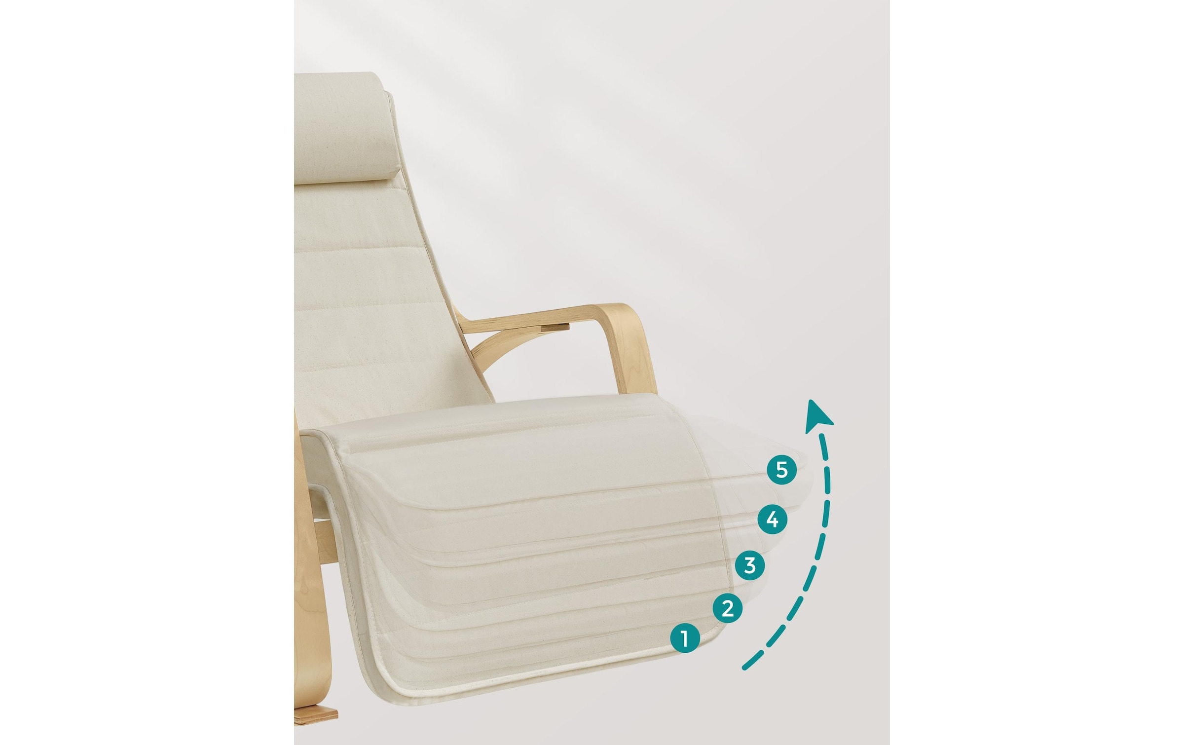 SONGMICS Stuhl »91 cm x 115 cm, Beige« ()