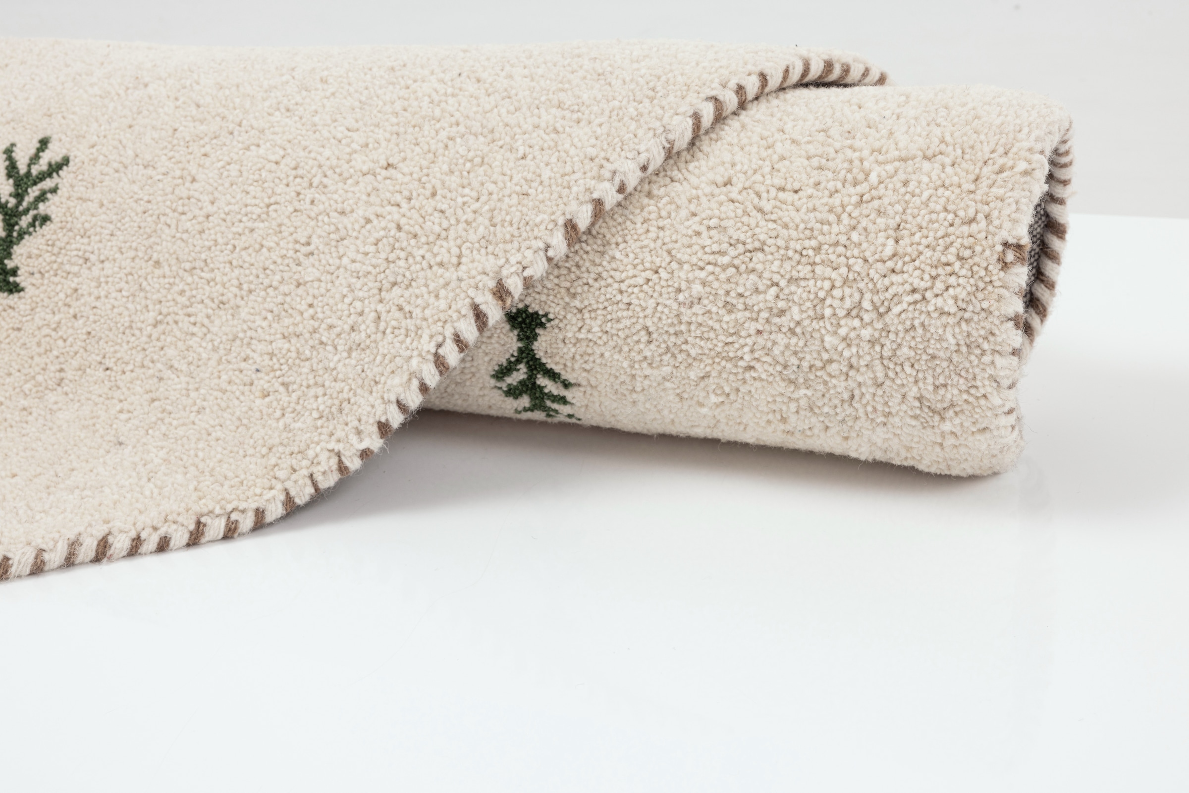 THEKO Tapis en laine »Gabbeh Motiv, Handgefertigt, Teppich, Tiermotiv,  reine Wolle,« Rond 14 mm Höhe reine Wolle, Wohnzimmer, Schlafzimmer, Esszimmer