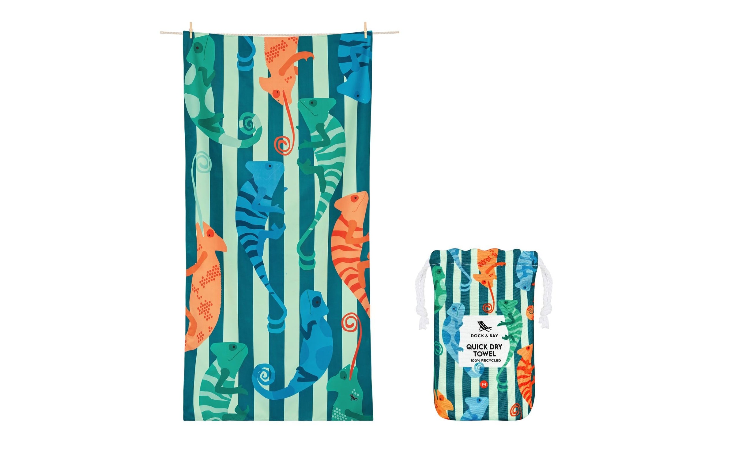 Image of Strandtuch "Dock & Bay Karma Chameleon 130 cm x 70 cm"