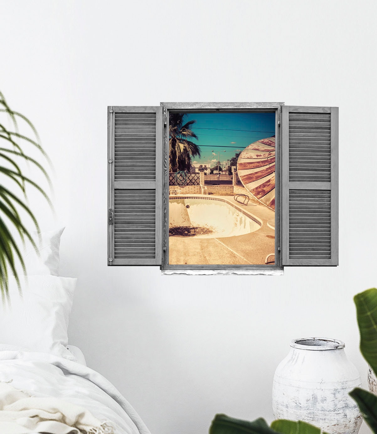 queence Wandtattoo »leerer Pool« Wandsticker, Wandbild, selbstklebend, 3D, Fenster