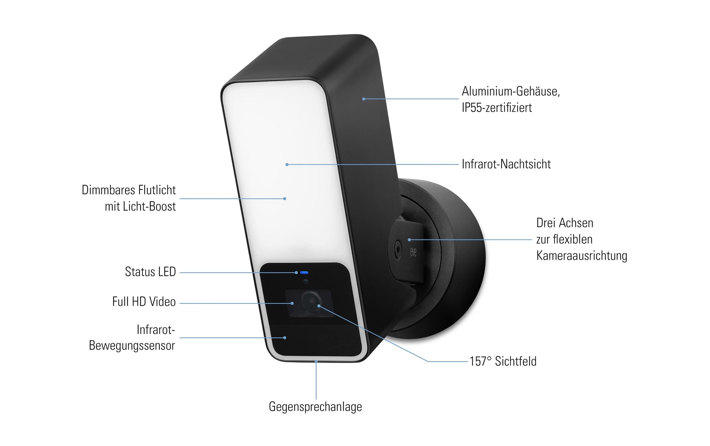 Webcam »Outdoor Cam weiss«, WLAN (Wi-Fi)