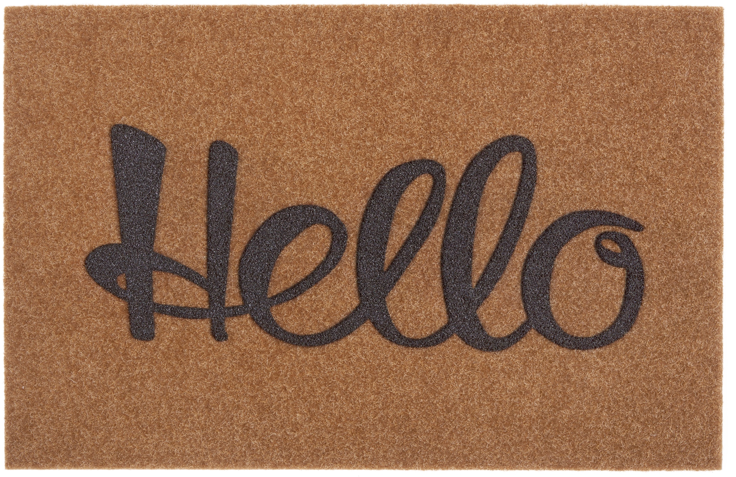 Image of my home Fussmatte »Hello cosy«, rechteckig, 10 mm Höhe, In und Outdoor geeignet, mit Spruch, mit Schrift, Kokos-Look, Robust, Pflegeleicht, Eingang, Rutschfest bei Ackermann Versand Schweiz