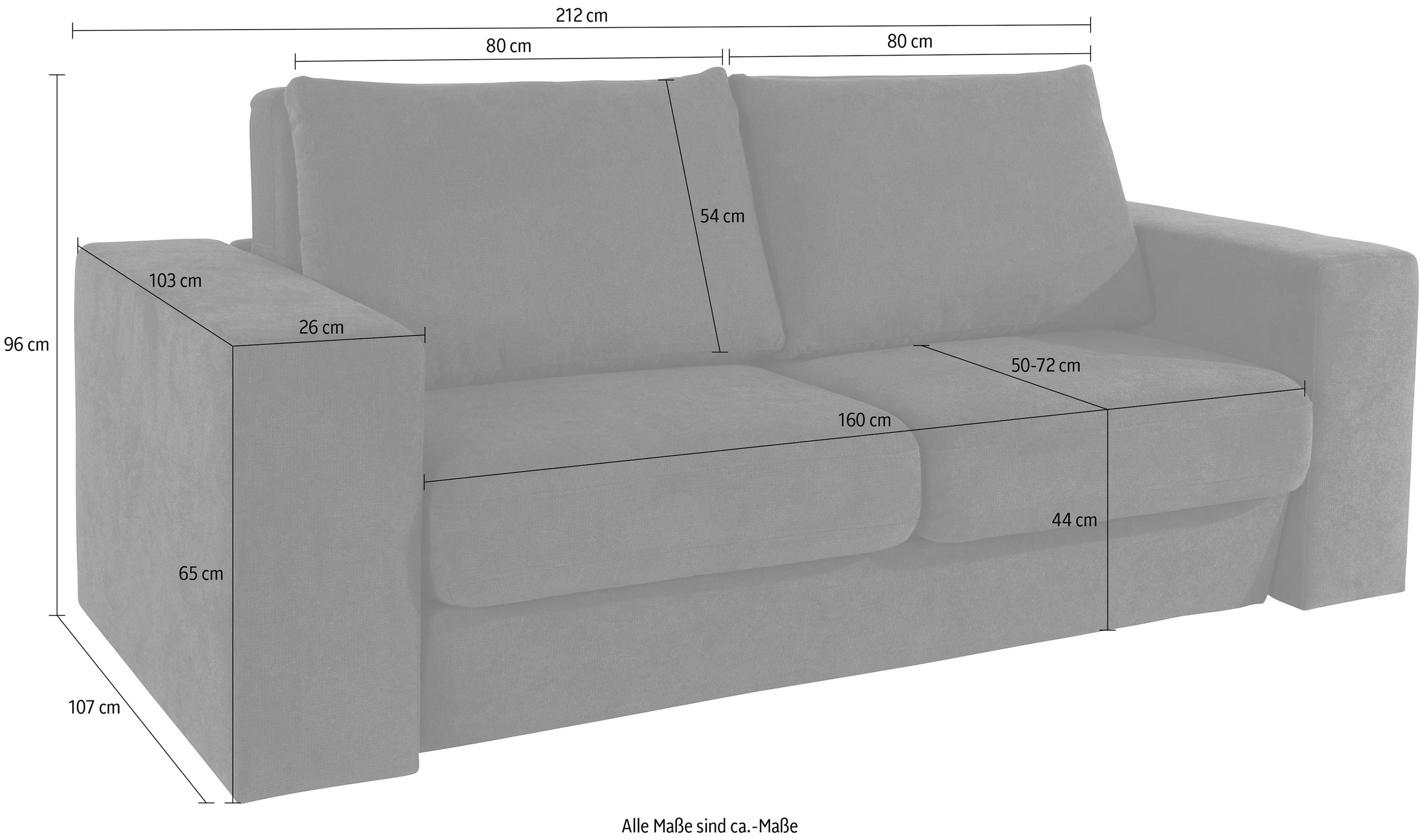 LOOKS by Wolfgang Joop 3-Sitzer »Looksv«, Verwandlungssofa: aus Sofa wird Sofa mit 2 Hockern