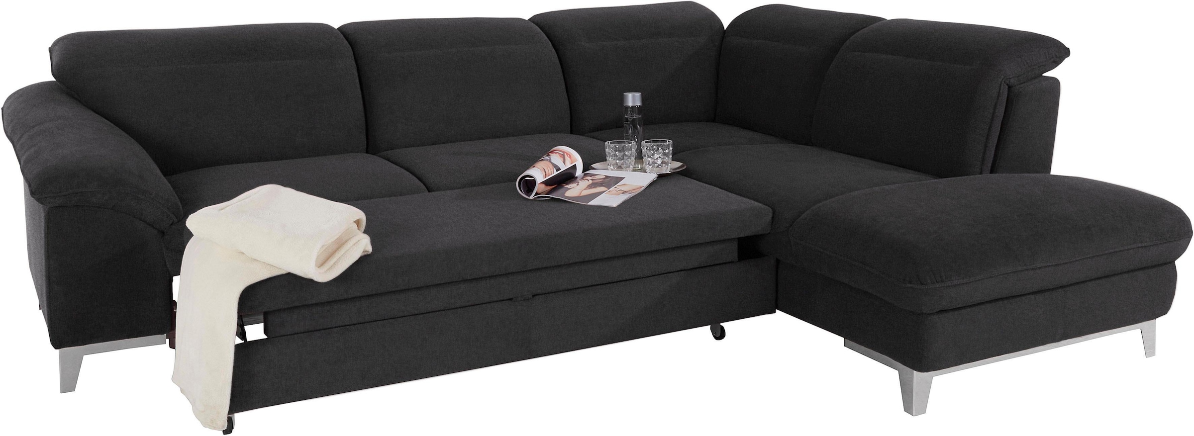 COTTA Ecksofa »Teresa L-Form«, wahlweise mit Bettfunktion